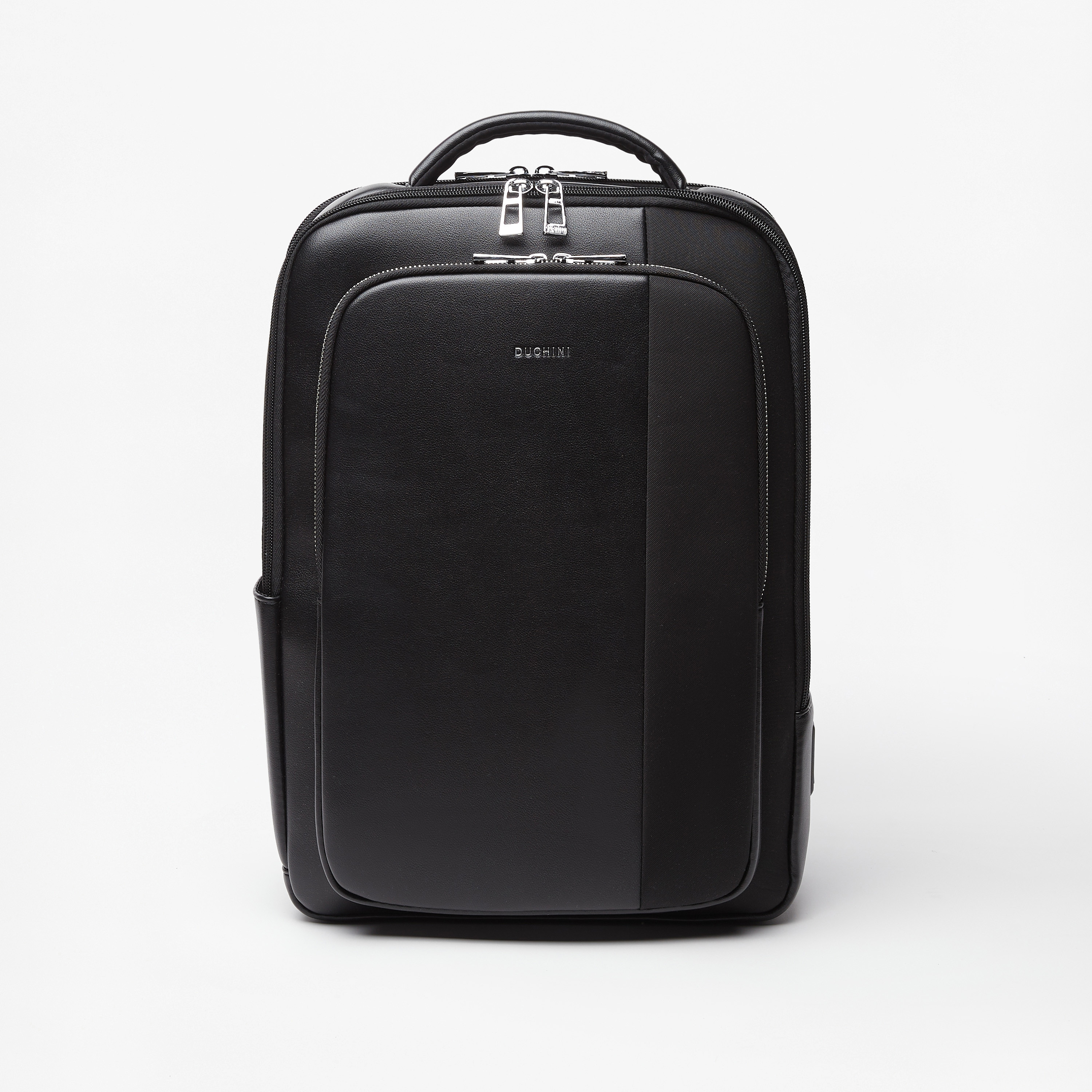 Duchini Solid Backpack with Adjustable Shoulder Straps and USB Port-men-bags-image-1
