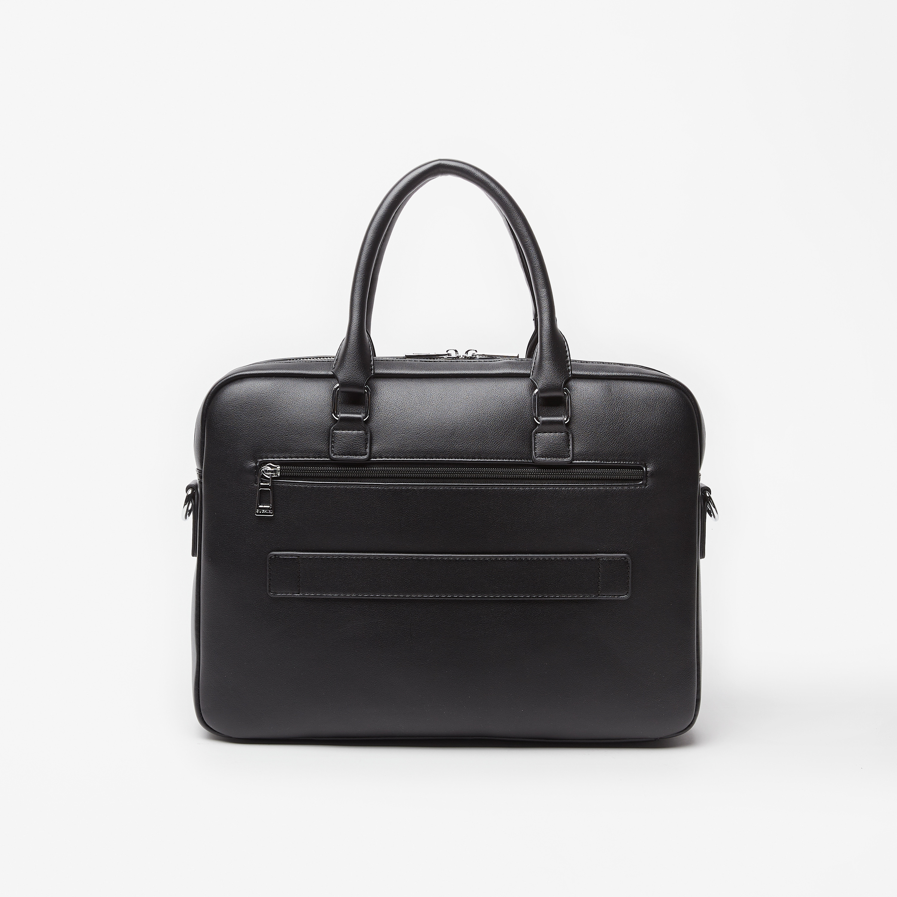 Duchini Solid Portfolio Bag with Detachable Strap and Zip Closure-men-bags-image-3