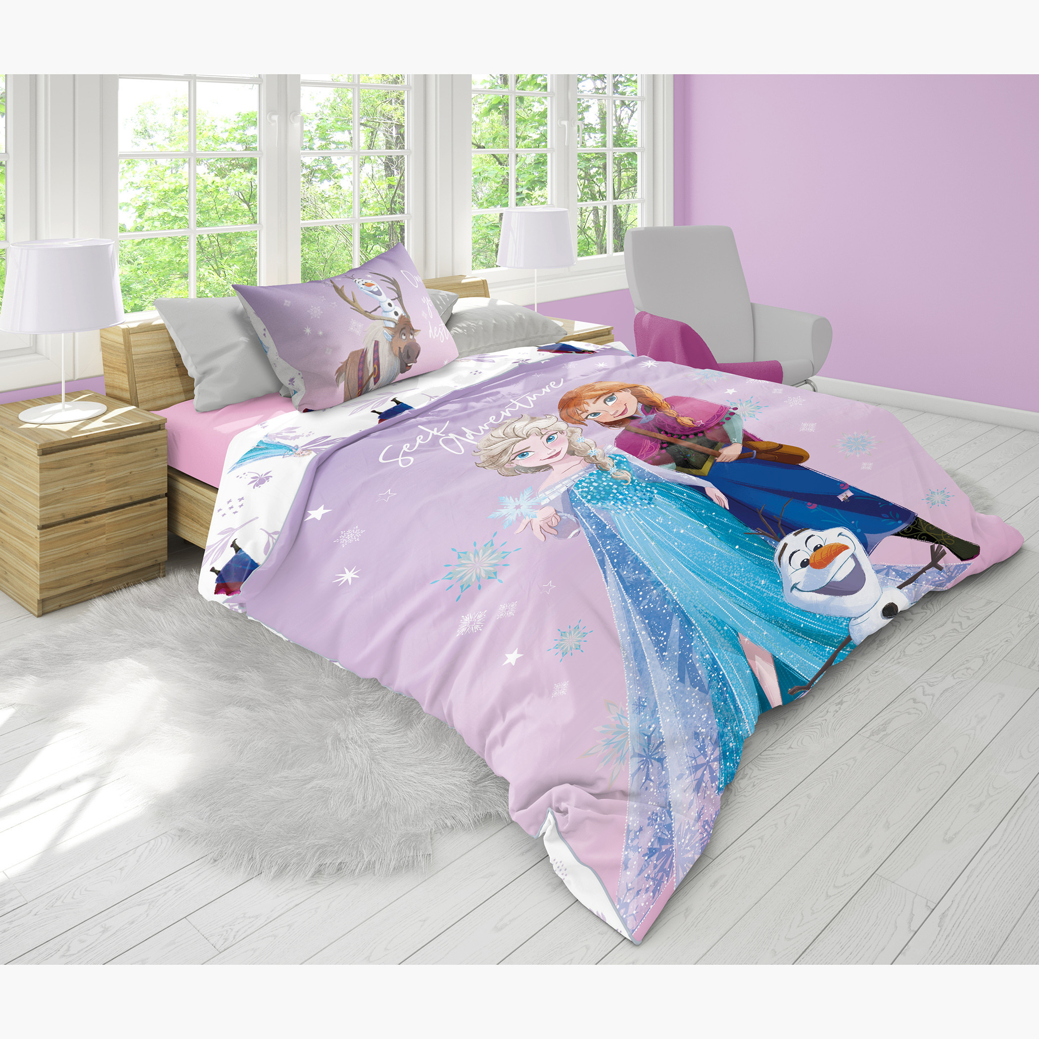 Disney 2 Piece Frozen Print Comforter Set