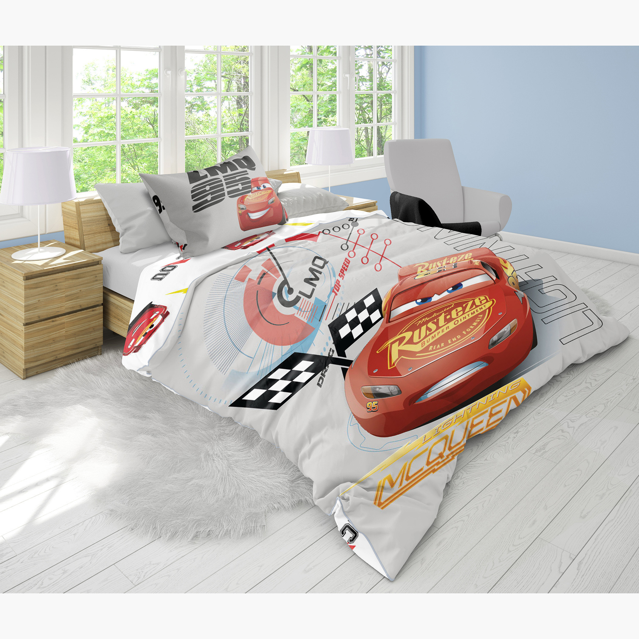 Disney 2 Piece Cars Print Comforter Set