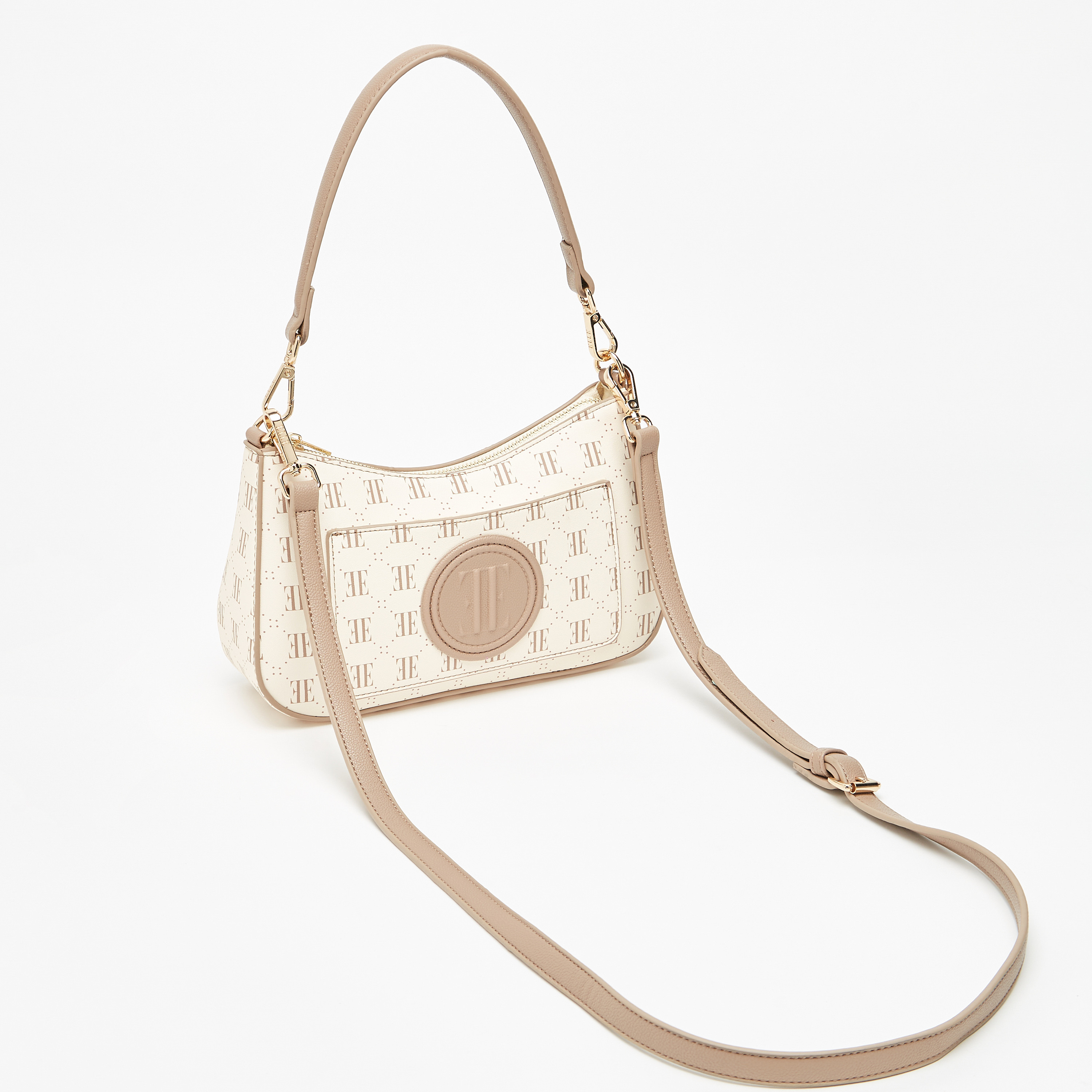 شنطة كتف بحزام قابل للفصل وسحاب إغلاق وطبعات من إيل-women-bagsandwallets-handbags-image-2