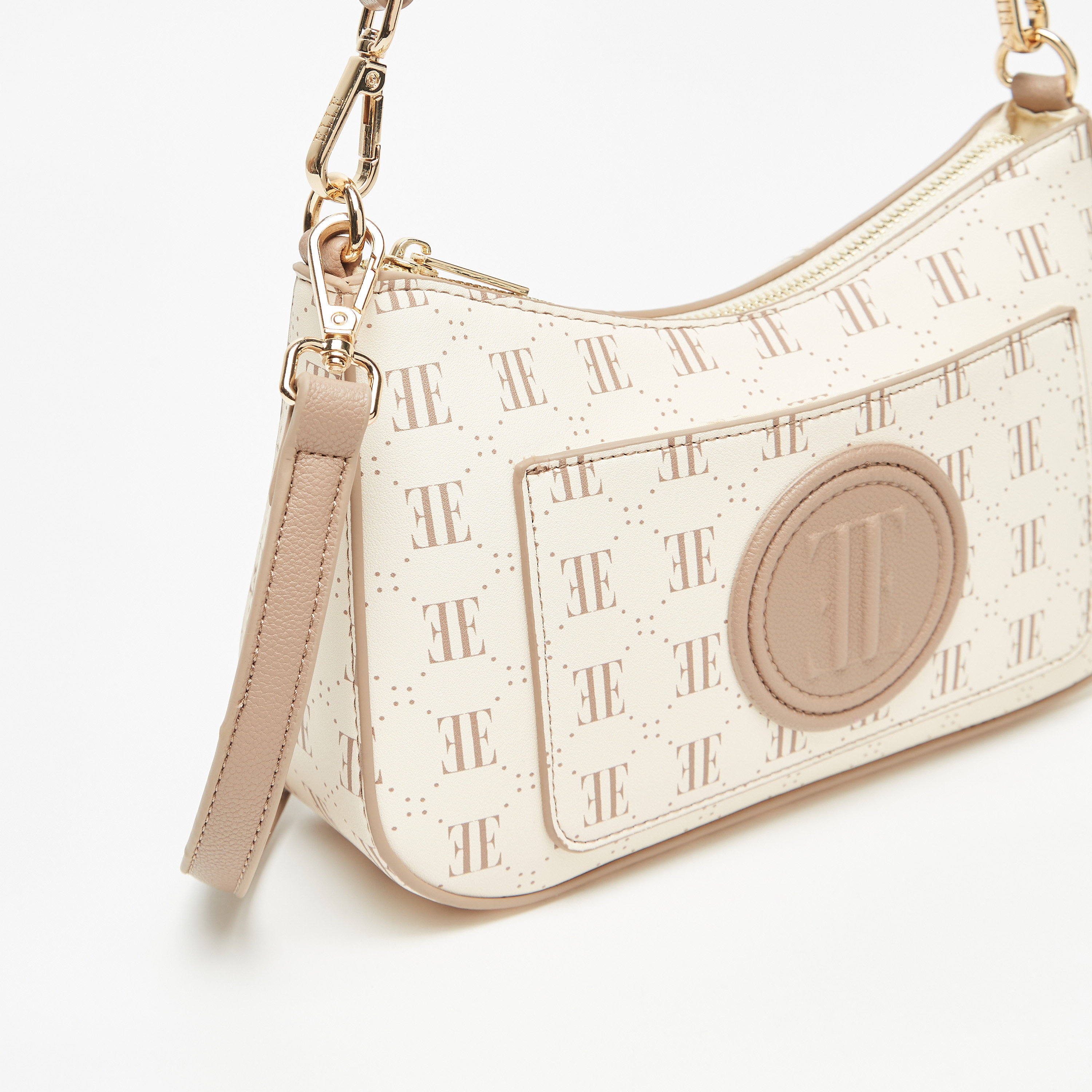 شنطة كتف بحزام قابل للفصل وسحاب إغلاق وطبعات من إيل-women-bagsandwallets-handbags-image-3