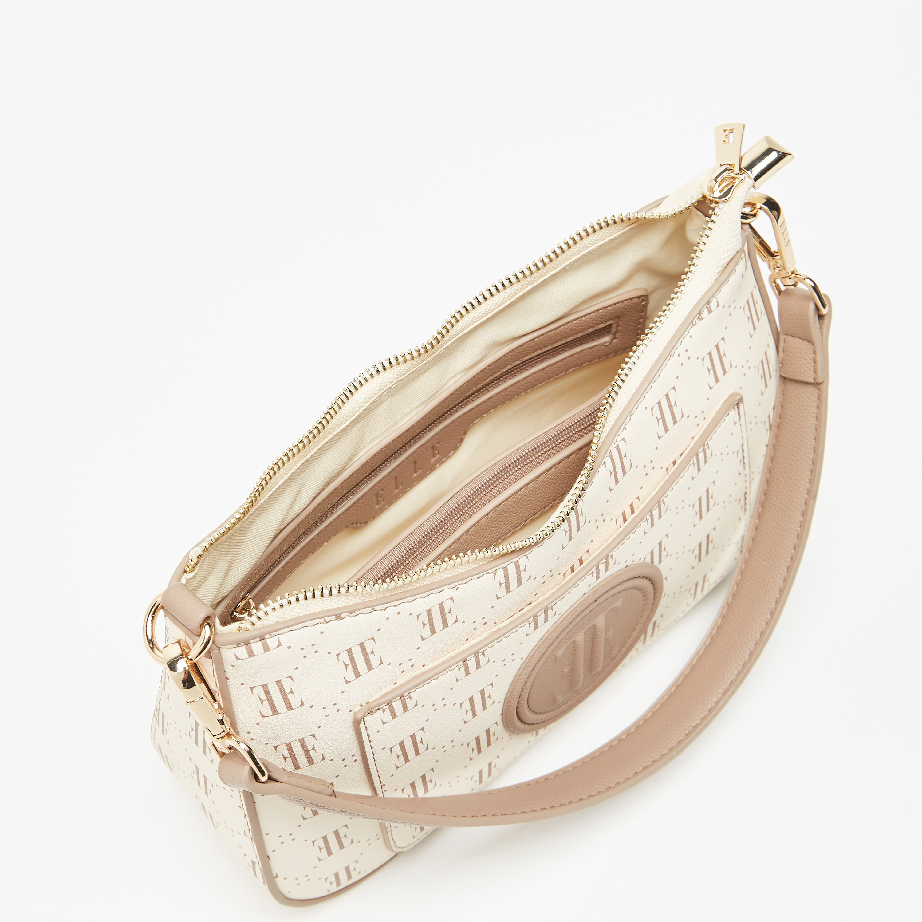 شنطة كتف بحزام قابل للفصل وسحاب إغلاق وطبعات من إيل-women-bagsandwallets-handbags-image-5