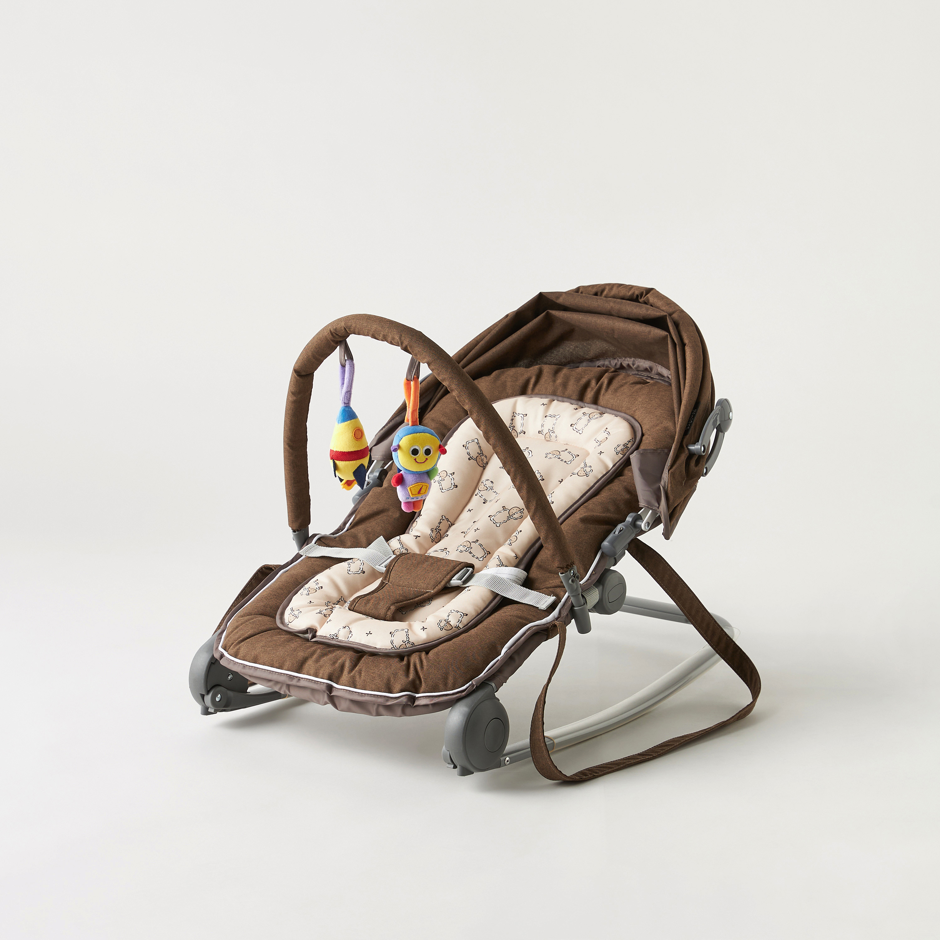 Baby rocker hot sale with canopy