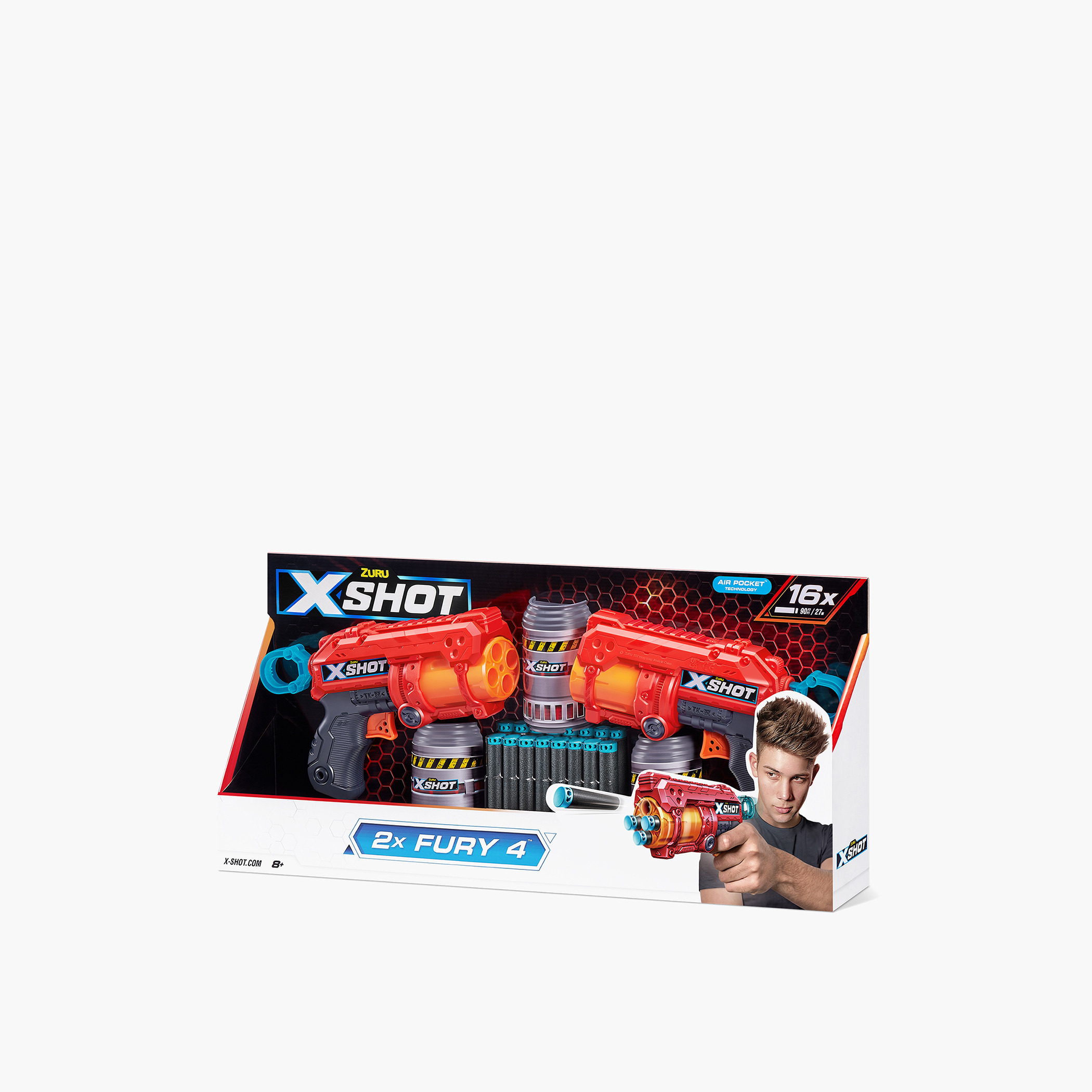 X-Shot Excel Fury 4 Gun Toy - Set of 2-toys-outdoor-gunsandfoamblasters-image-6