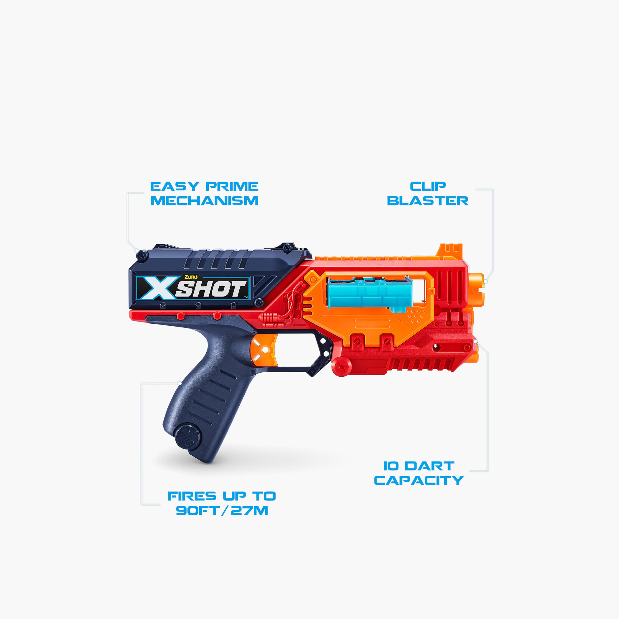 Shop X Shot 16 Dart Excel Quick Slide Toy Gun Online Babyshop UAE