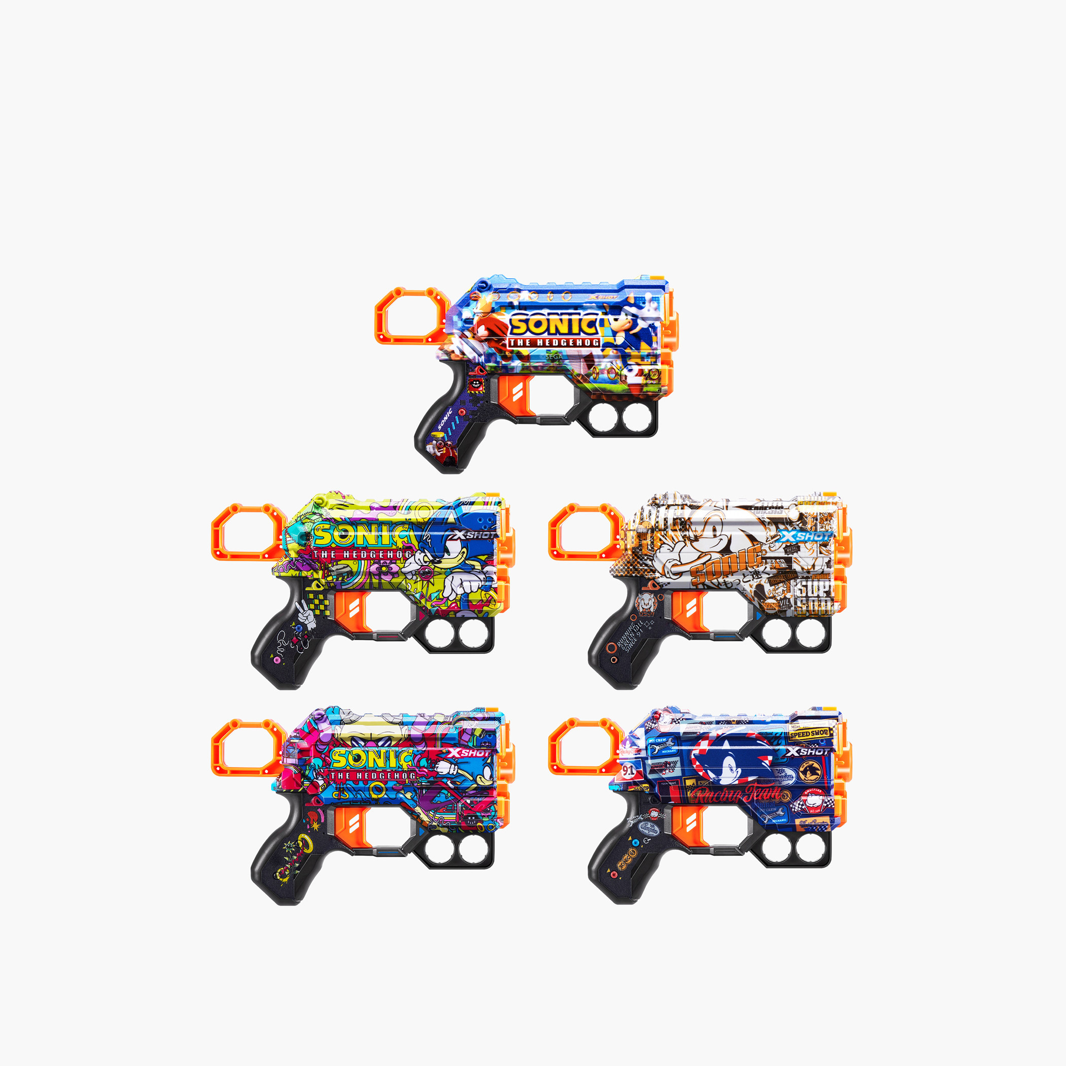 X-Shot Skins Menace Sonic The Hedgehog Blaster Toy-toys-outdoor-gunsandfoamblasters-image-1