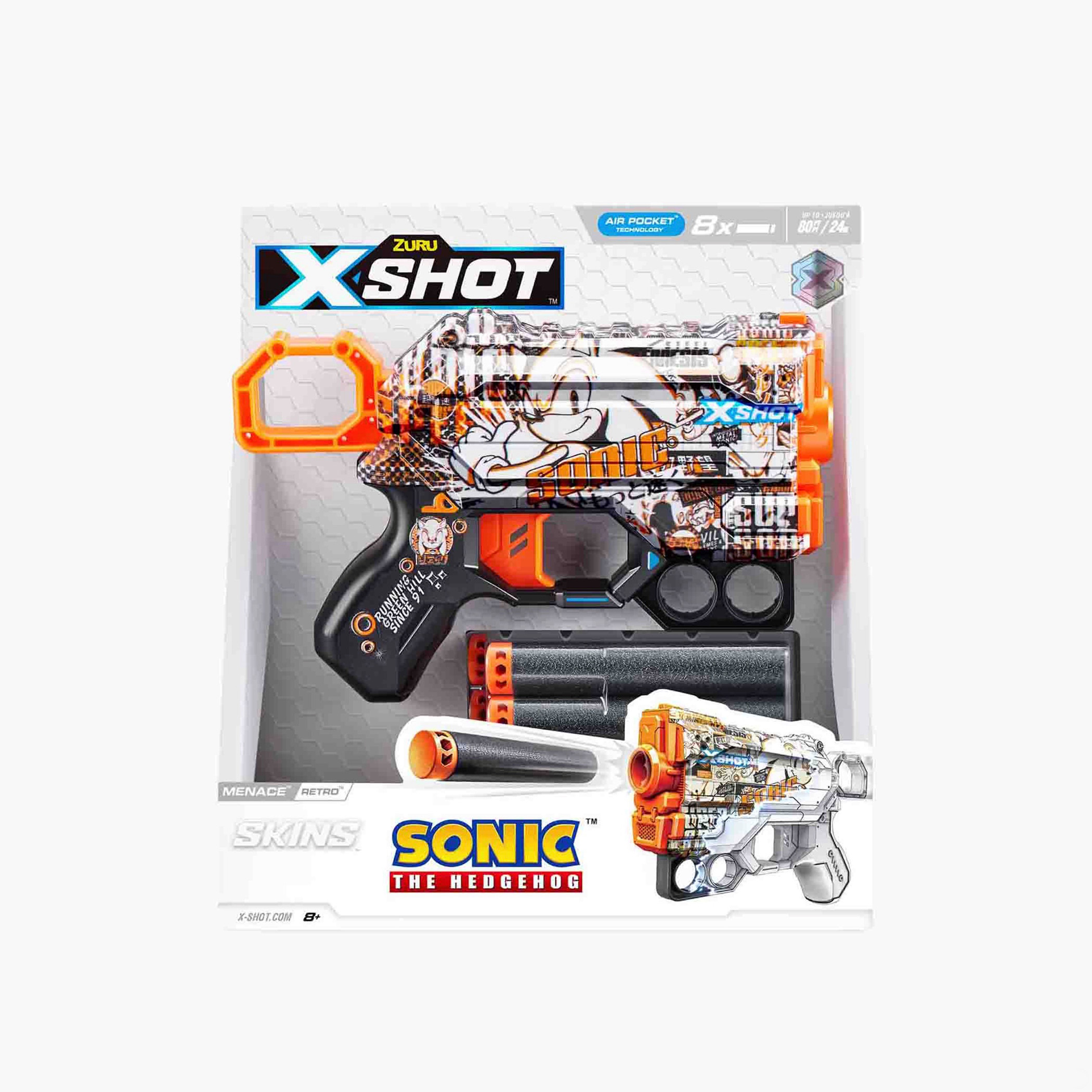 X-Shot Skins Menace Sonic The Hedgehog Blaster Toy-toys-outdoor-gunsandfoamblasters-image-3
