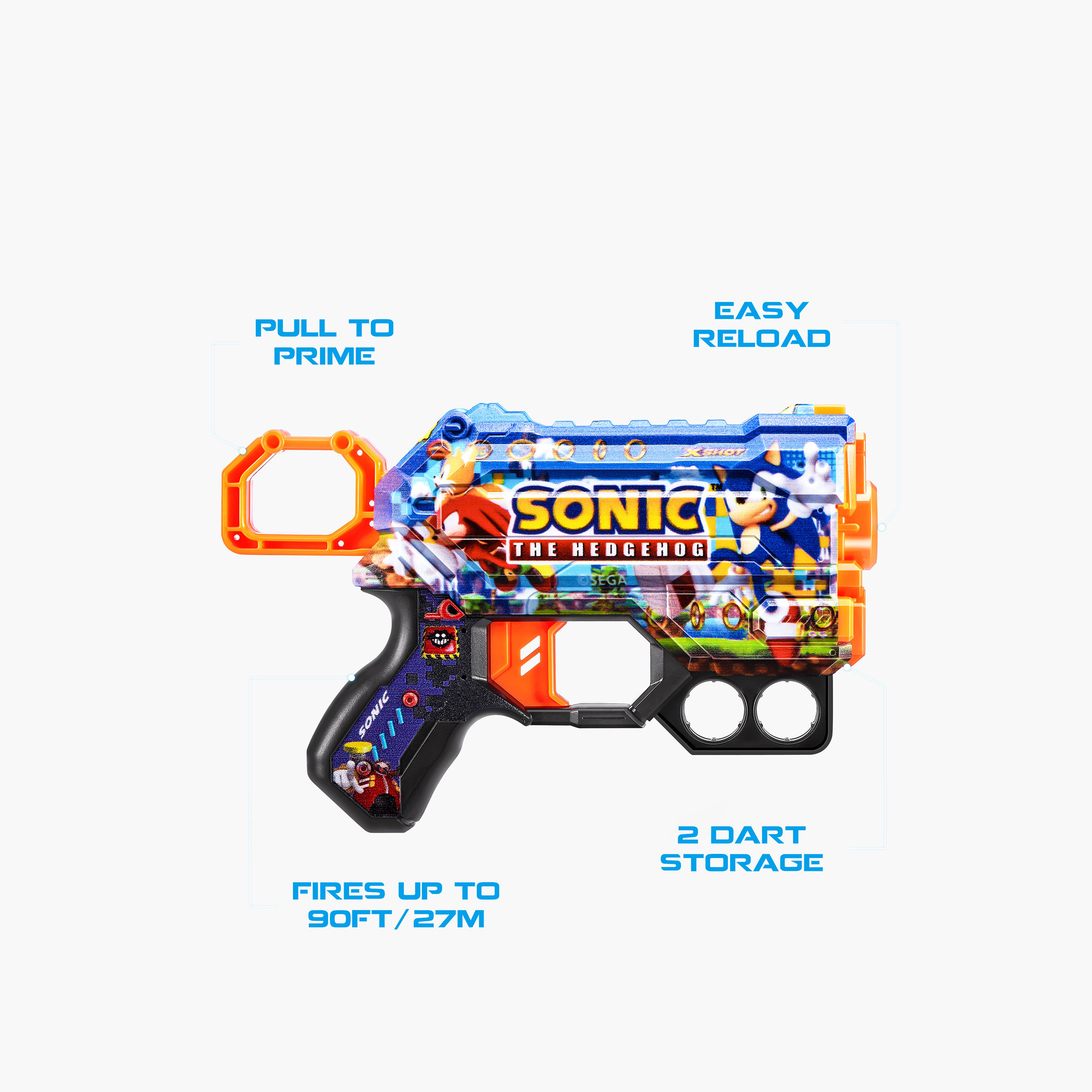 X-Shot Skins Menace Sonic The Hedgehog Blaster Toy-toys-outdoor-gunsandfoamblasters-image-9