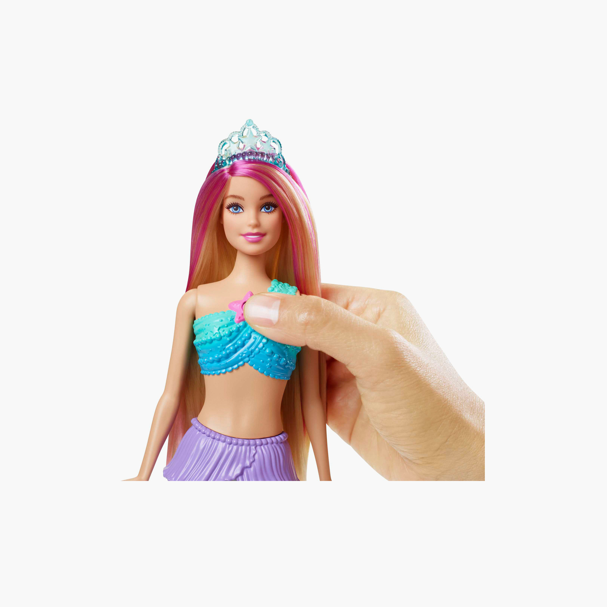 Barbie dreamtopia sparkle lights mermaid discount with blonde & pink hair