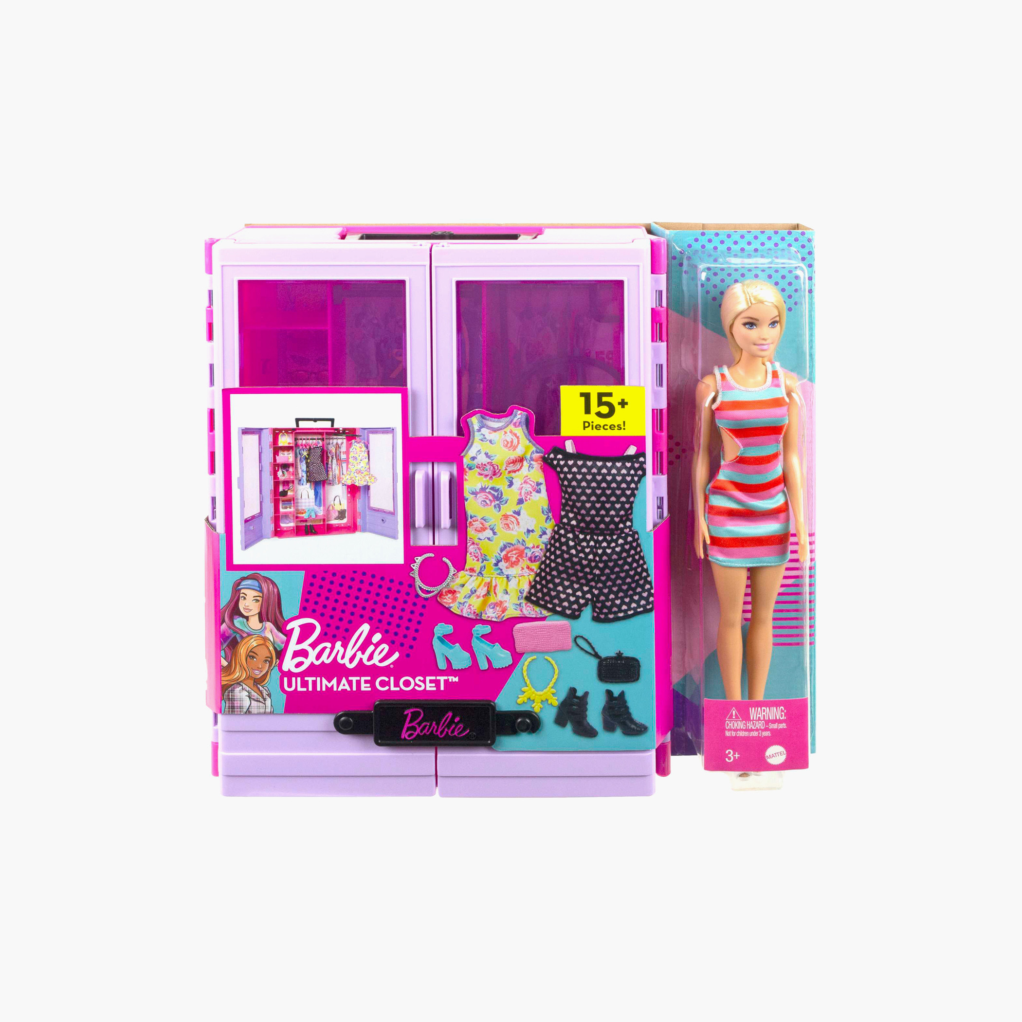 Barbie Fashionistas Ultimate Closet Portable Fashion Toy with Doll, Clothing, Hangers & Accessories-toys-dollsandplaysets-dollplaysets-image-6