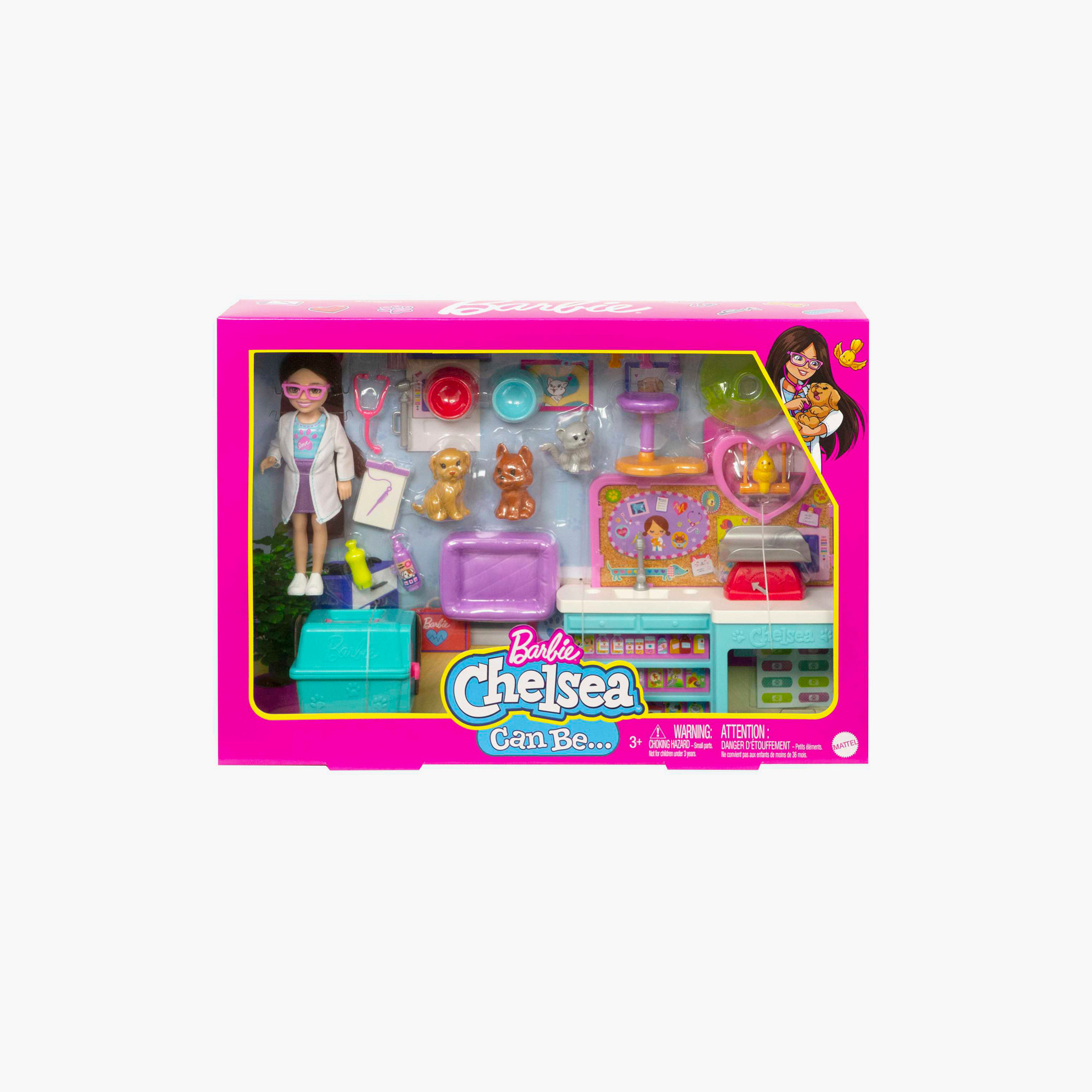 Barbie Chelsea Doll and Accessories, Pet Vet Playset with Doll, 4 Animals and 18 Pieces-toys-dollsandplaysets-dollplaysets-image-6