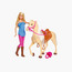مجموعة لعبة دمية عصرية شقراء في زي ركوب الخيل وحصان بني فاتح من باربي-toys-dollsandplaysets-dollplaysets-image-6