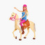 مجموعة لعبة دمية عصرية شقراء في زي ركوب الخيل وحصان بني فاتح من باربي-toys-dollsandplaysets-dollplaysets-image-2