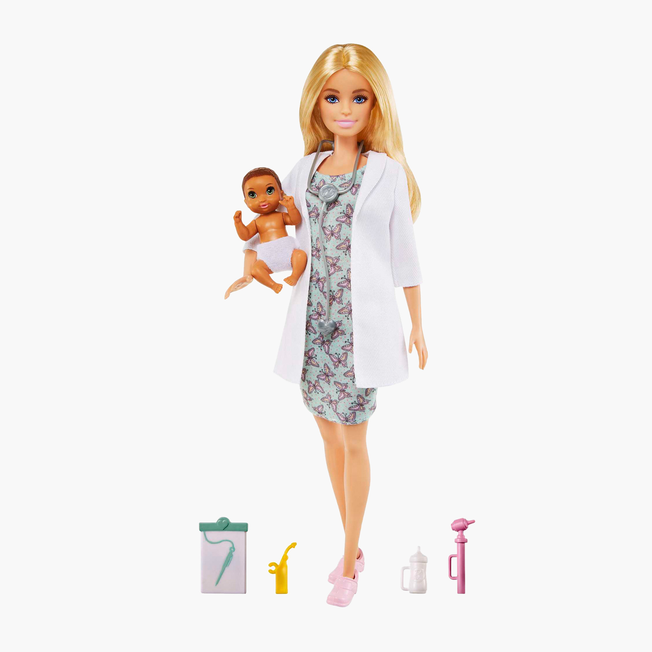 مجموعة لعب دمية بيبي دكتور من باربي-toys-dollsandplaysets-dollplaysets-image-1