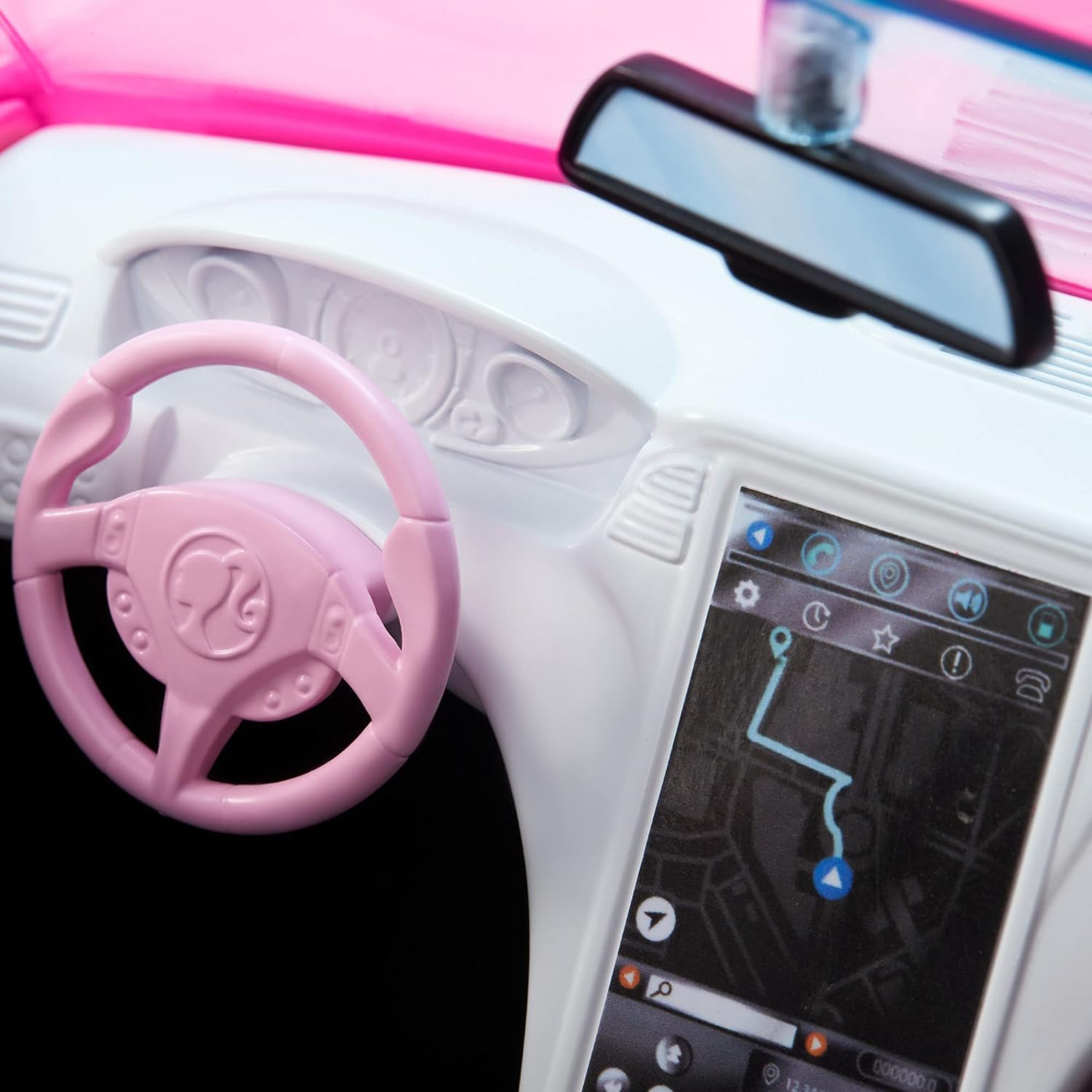 Barbie Convertible 2-Seater Car with Rolling Wheels & Realistic Details, Gift for 3 to 7 Year Olds-toys-dollsandplaysets-dollplaysets-image-2