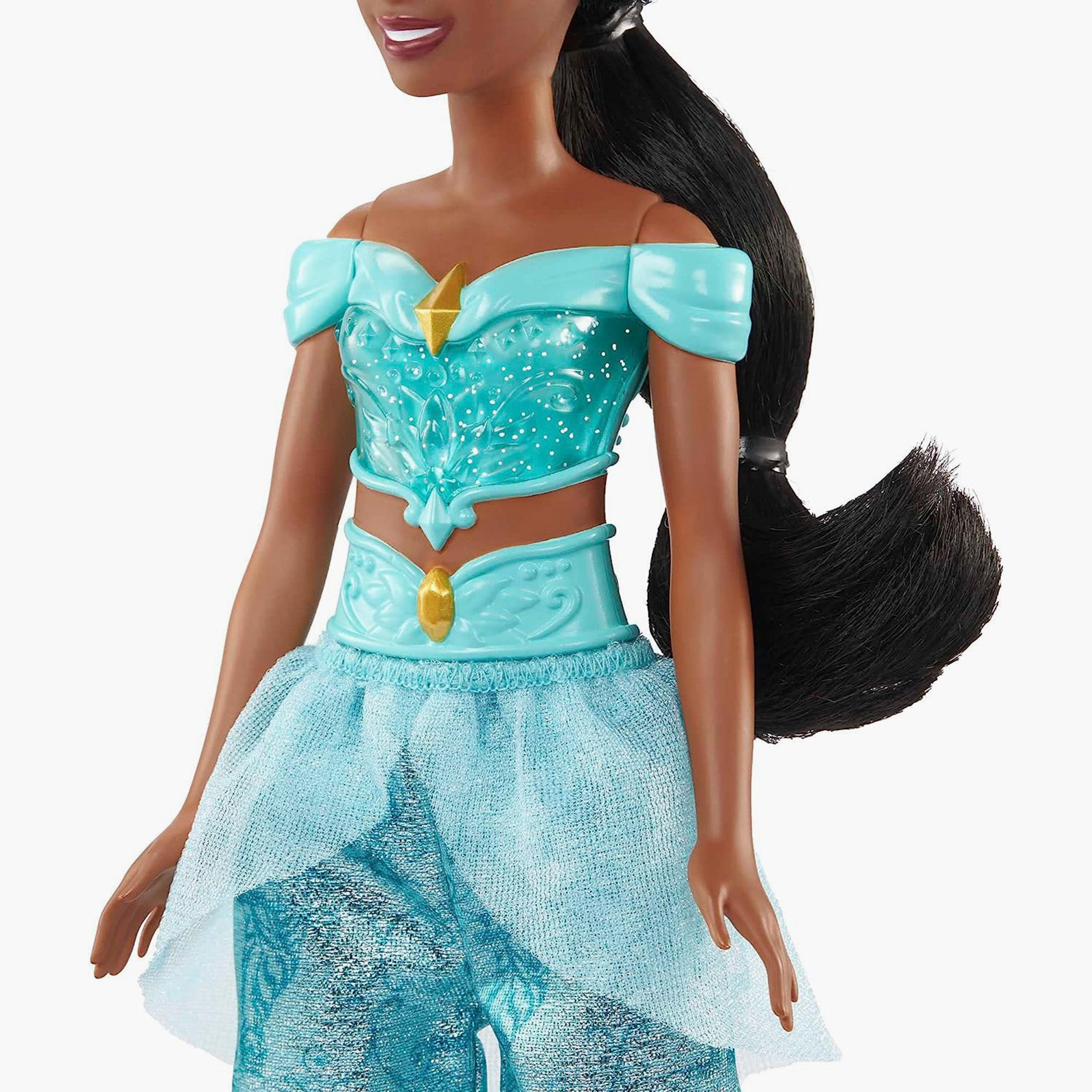 دمية ياسمين أميرة ديزني بزي براق وبنطلون قابل للإزالة وتاج وحذاء من ماتيل-toys-dollsandplaysets-dolls-image-2