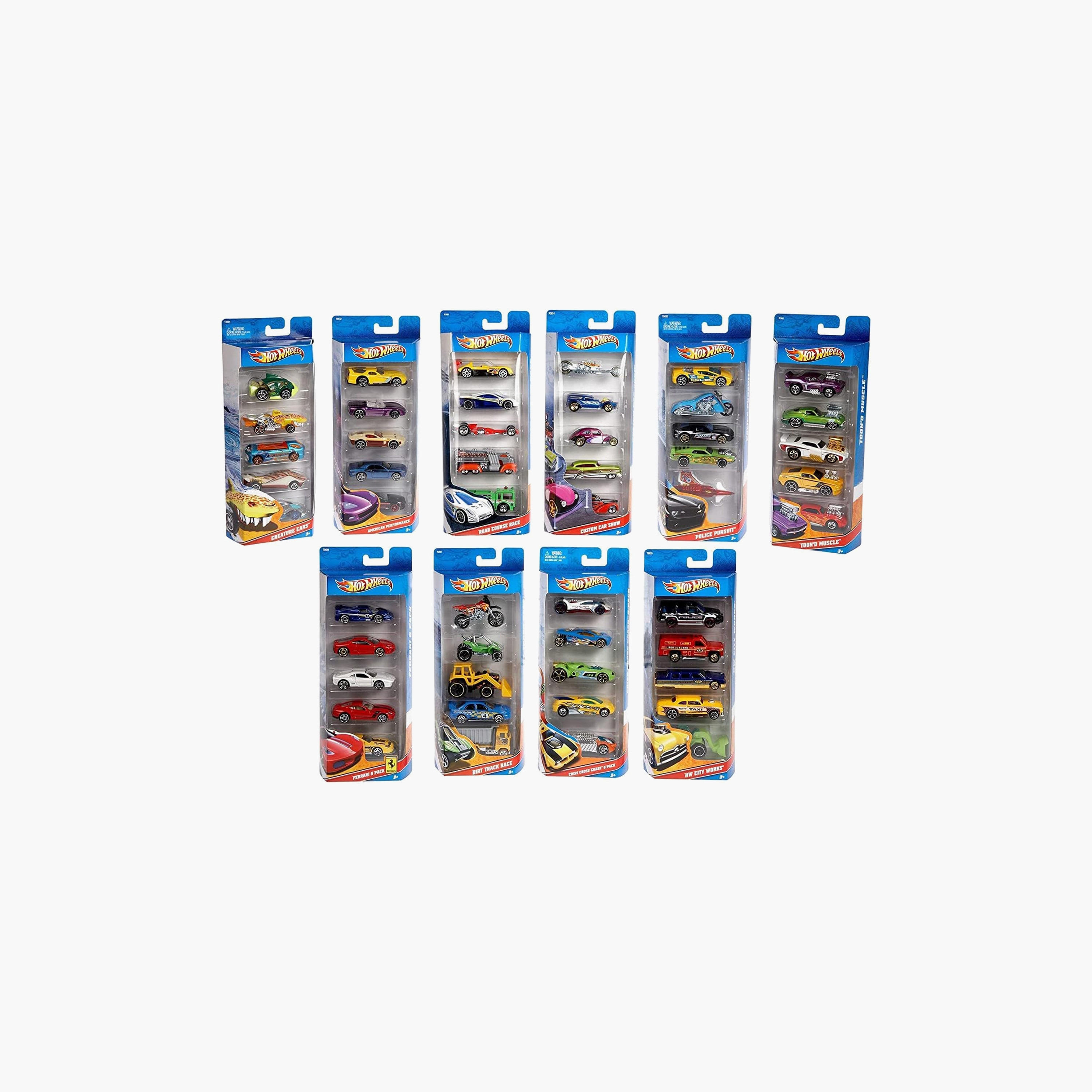 سيارات مصبوبة بمقياس 1:64 من هوت ويلز - مجموعة من 5 قطع (قد تختلف الأشكال)-toys-playvehicles-cars-image-1