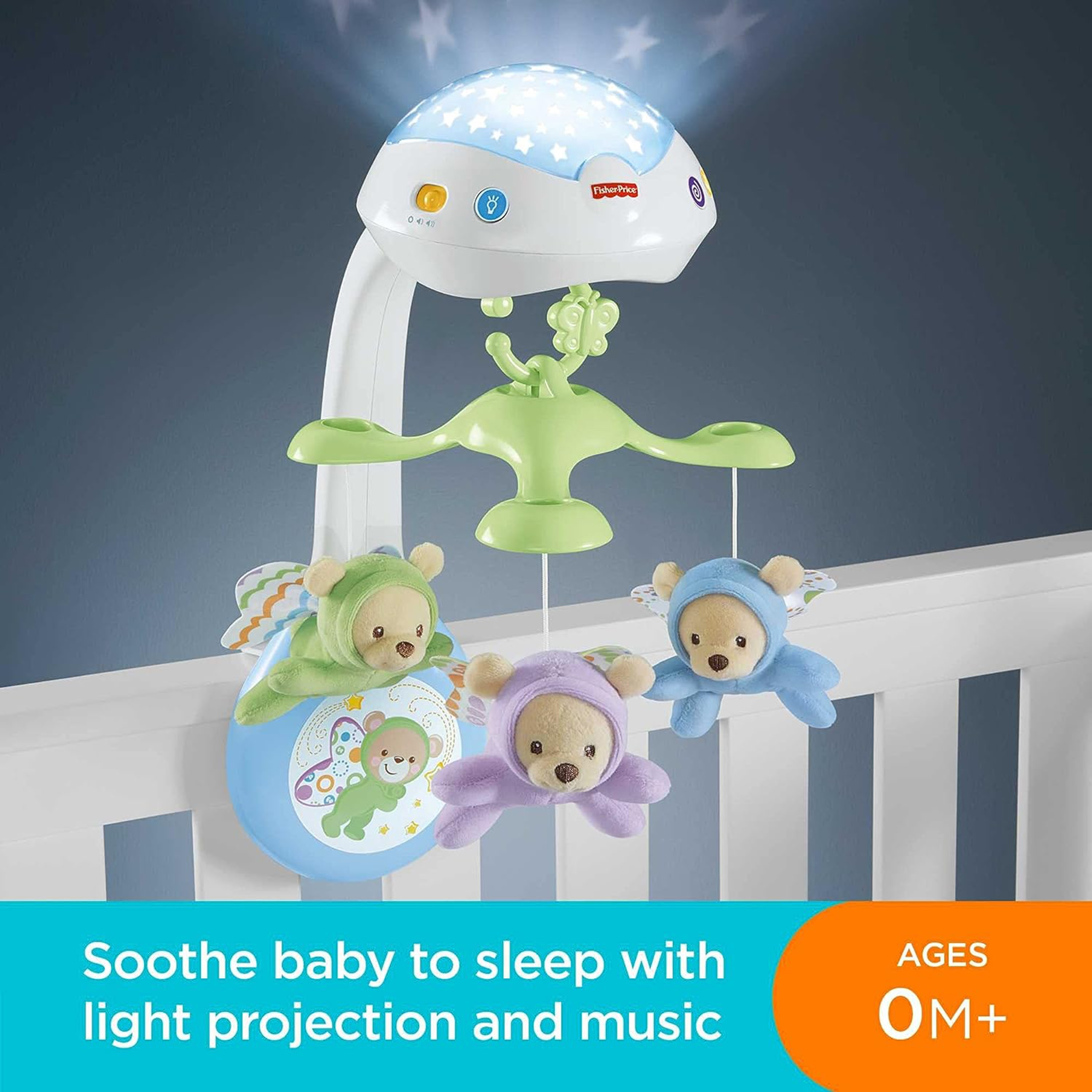 Fisher Price 3-in-1 Butterfly Dreams Projection Mobile-toys-babyandtoddlertoys-cribtoys-image-2