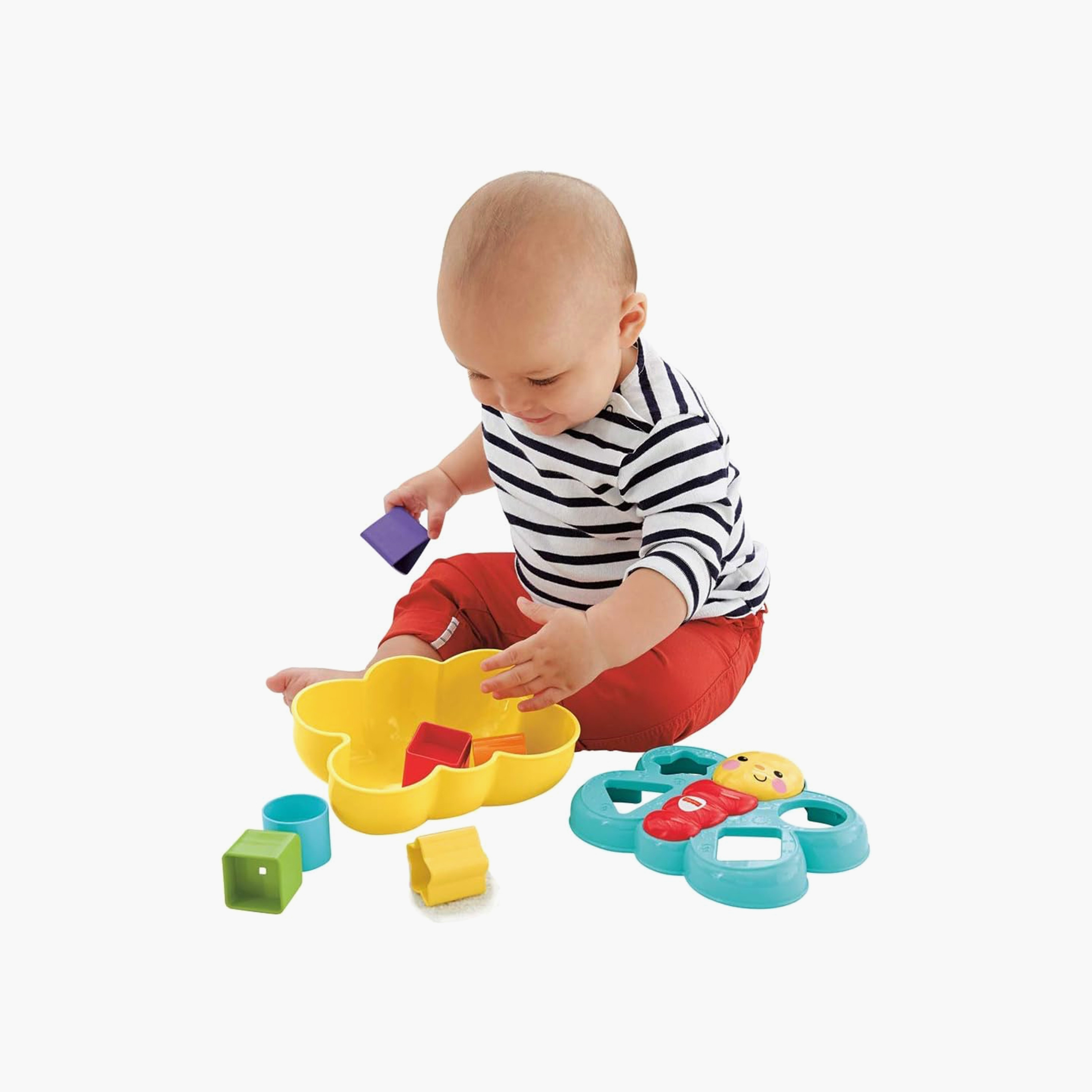 Fisher-Price Butterfly Shape Sorter, baby blocks activity toy for ages 6 months and older-toys-babyandtoddlertoys-stackingandnestingtoys-image-3