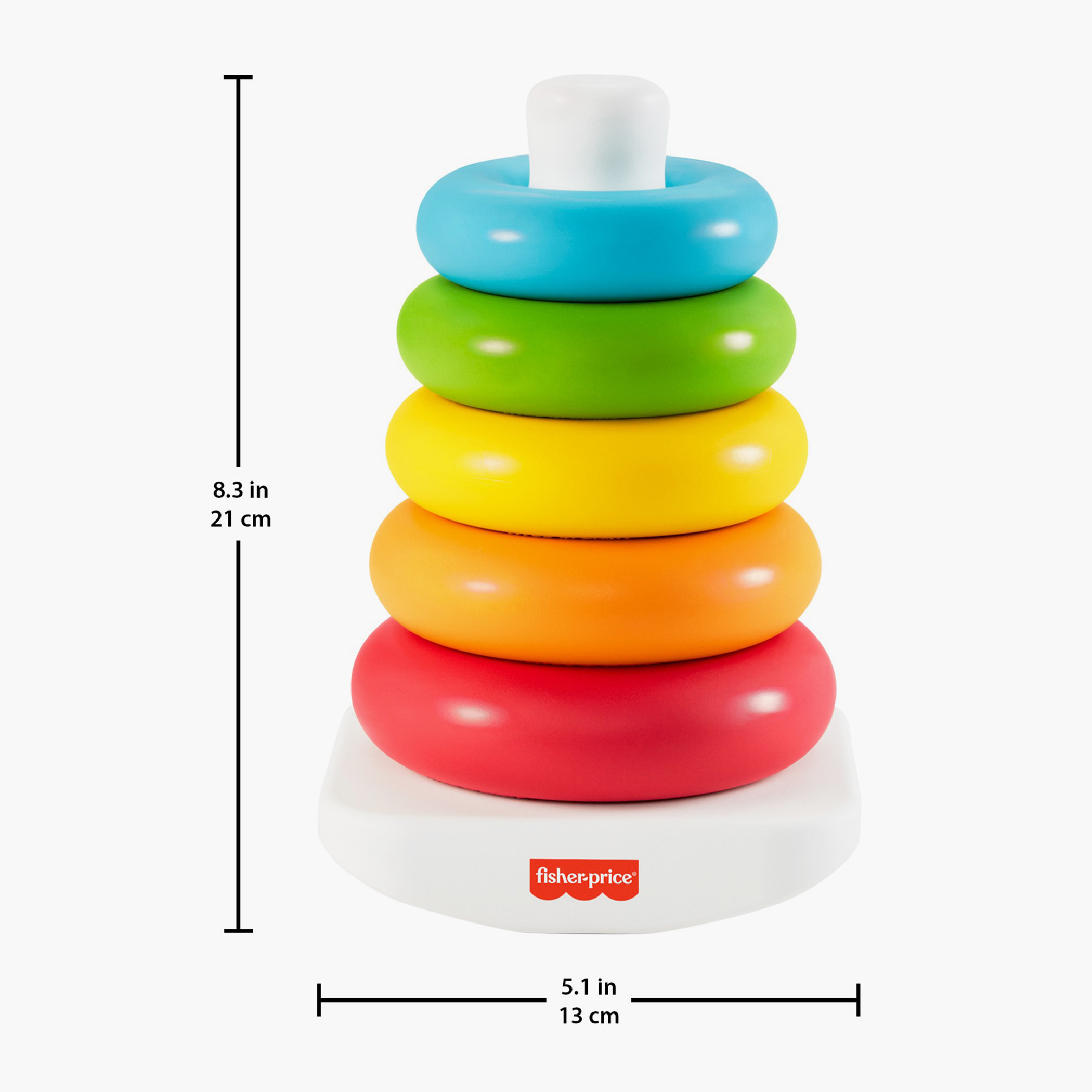 Fisher-Price Baby Stacking Toy Rock-a-Stack Rings with Roly-Poly Base for Ages 6+ Months-toys-babyandtoddlertoys-stackingandnestingtoys-image-5