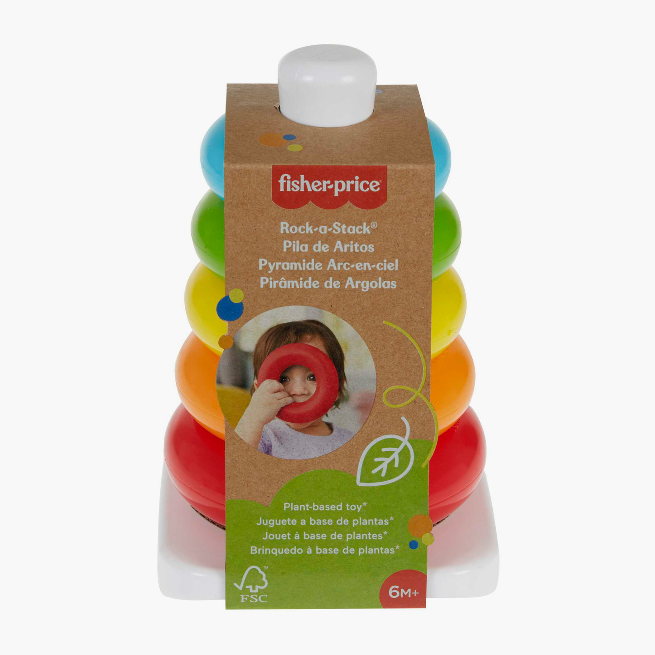 Fisher-Price Baby Stacking Toy Rock-a-Stack Rings with Roly-Poly Base for Ages 6+ Months-toys-babyandtoddlertoys-stackingandnestingtoys-image-6