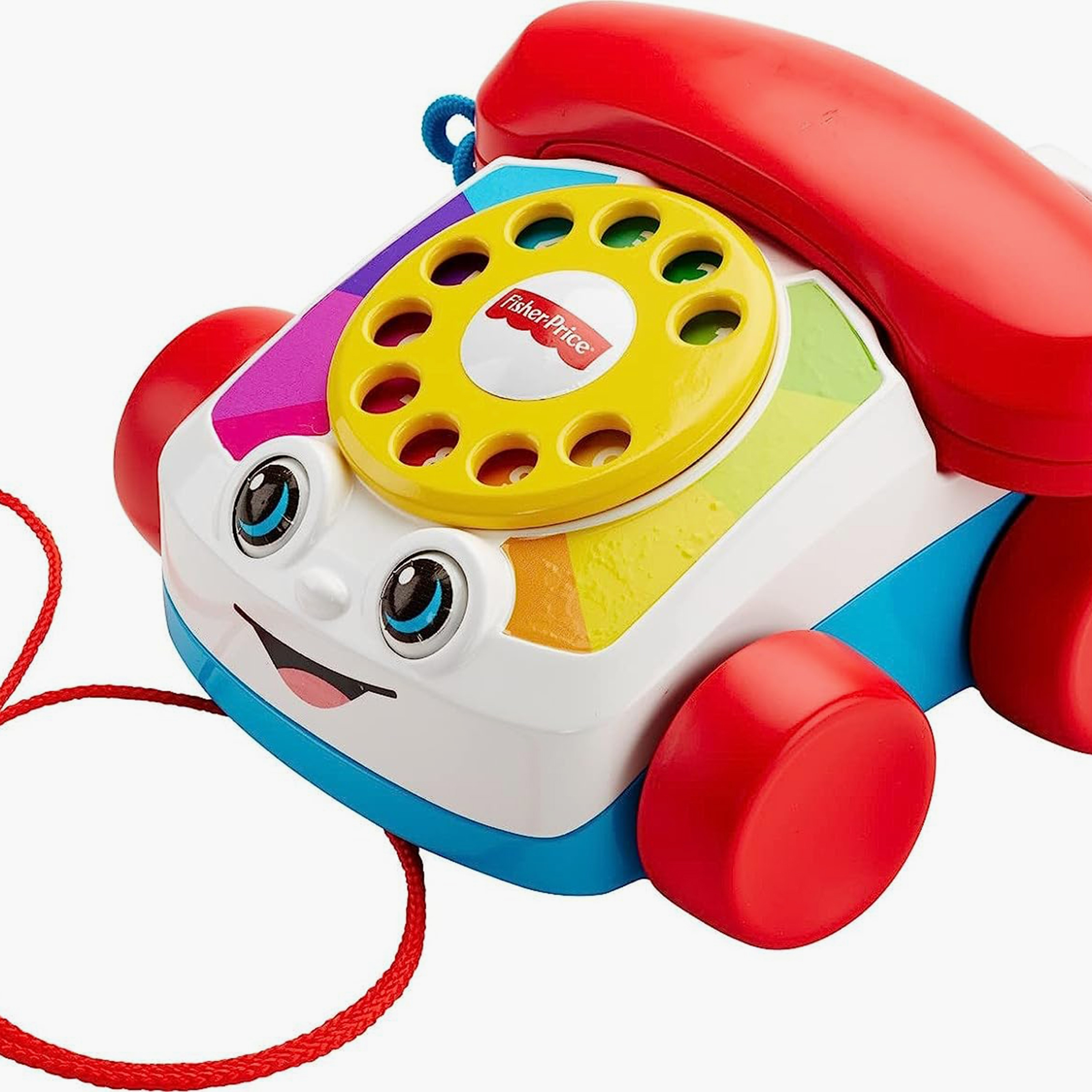 Fisher-Price Toddler Pull Toy Chatter Telephone with Rotary Dial and Wheels for Walking Play-toys-babyandtoddlertoys-lightsandmusicaltoys-image-1