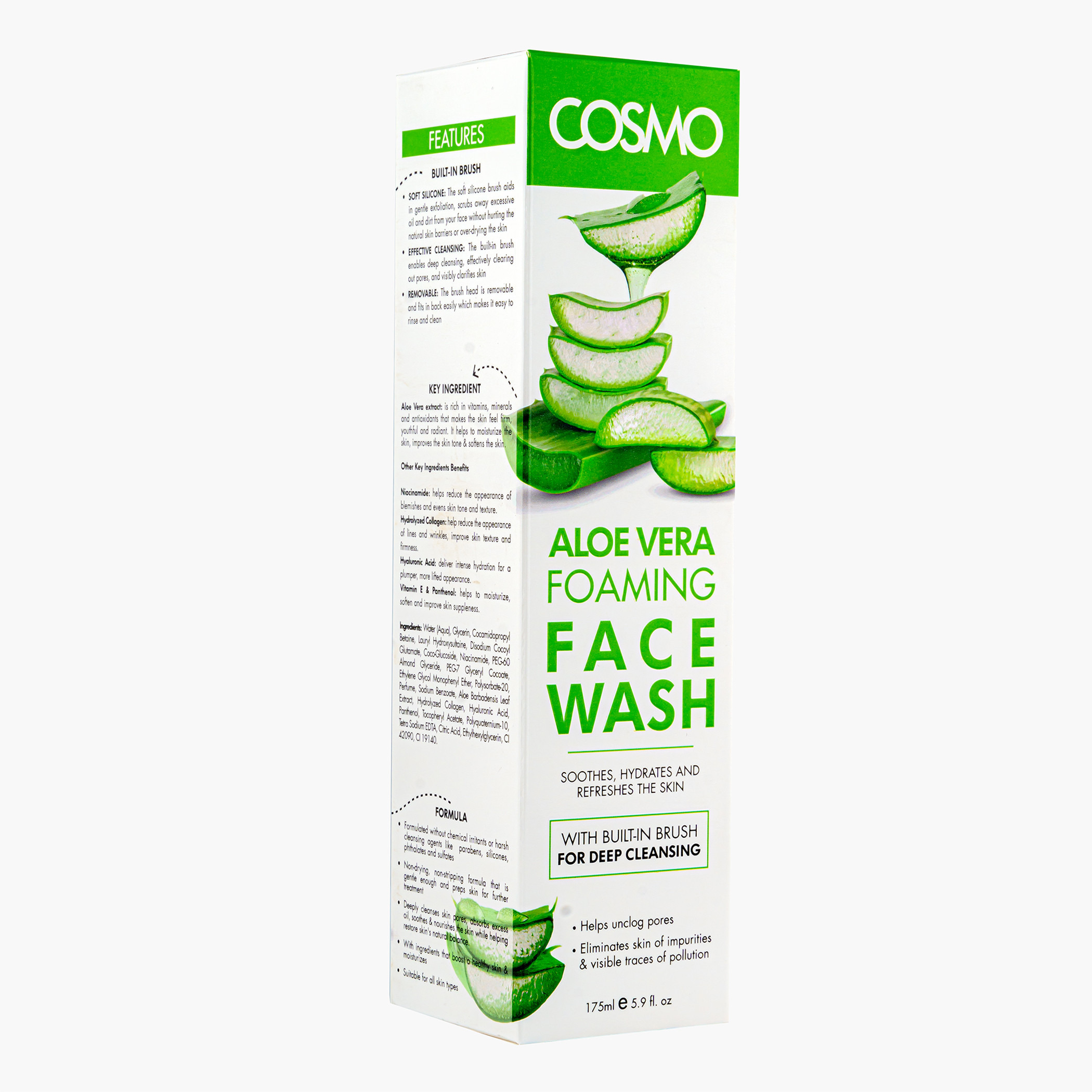 غسول وجه رغوي بالألوفيرا من كوزمو - 175 مل-beautyandpersonalcare-skin-cleansers-facewashandcleansers-image-2