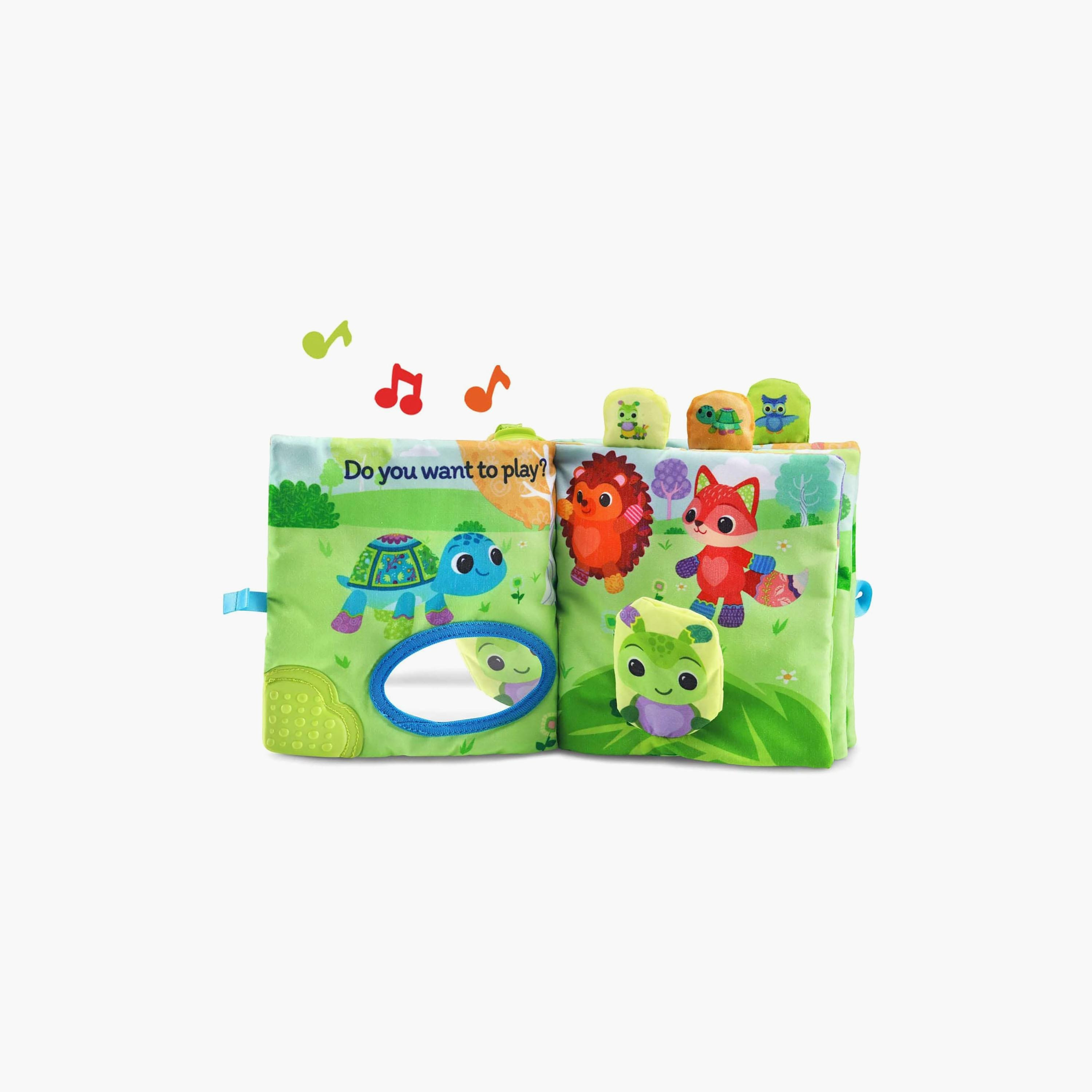 كتاب ناعم موسيقي ترتلز بيزي داي من في تيك، أخضر-toys-babyandtoddlertoys-lightsandmusicaltoys-image-3