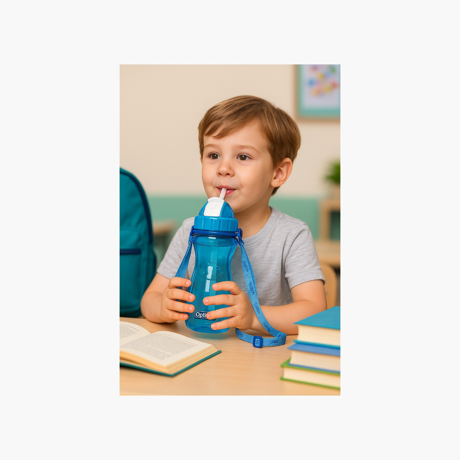 Optimal Silicone Straw Bottle-school-waterbottles-image-3