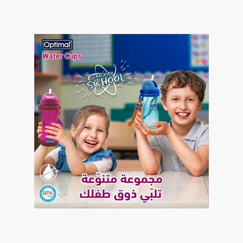 Optimal Silicone Straw Bottle-school-waterbottles-image-7
