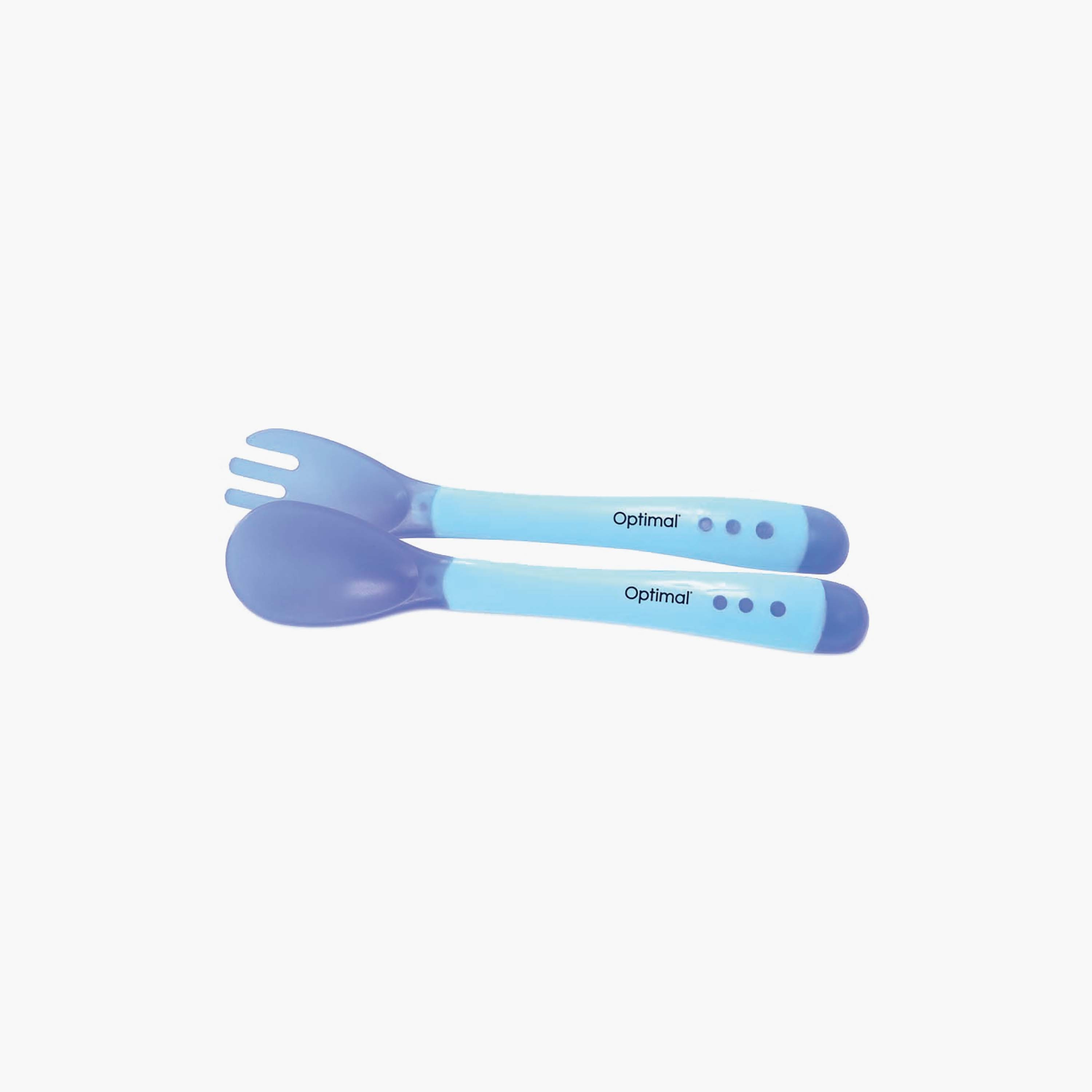 معلقة وشوكة سيليكون مرنة من أوبتيمال, 4+ شهور-baby-feeding-mealtimeessentials-image-1