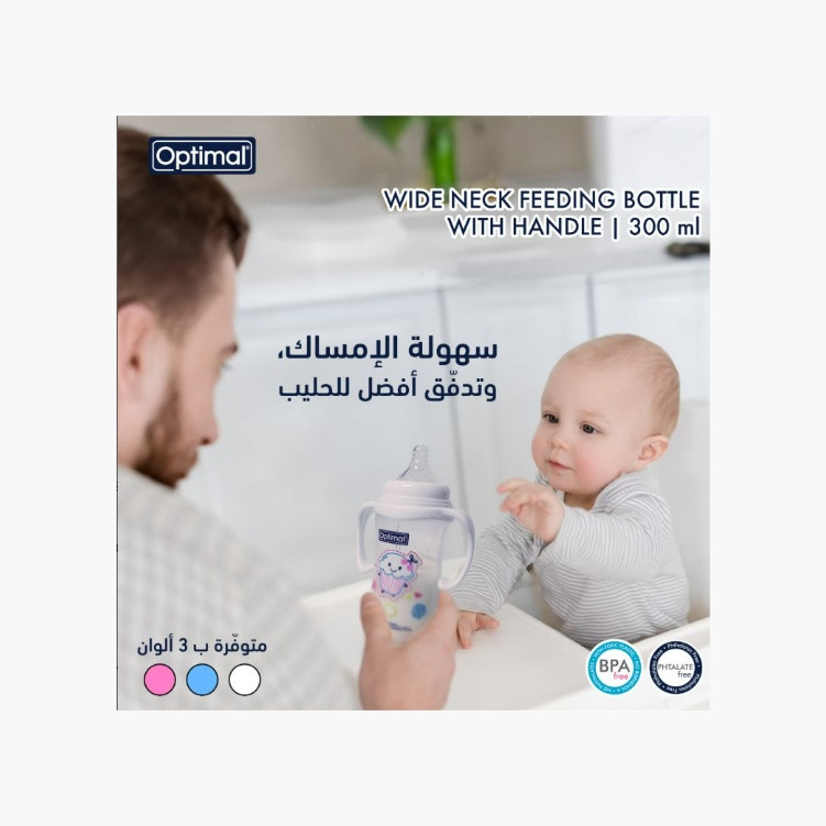 Optimal Wide Neck Feeding Bottle With Handle, 300 ml-baby-feeding-feedingbottles-bottlesandteats-image-5