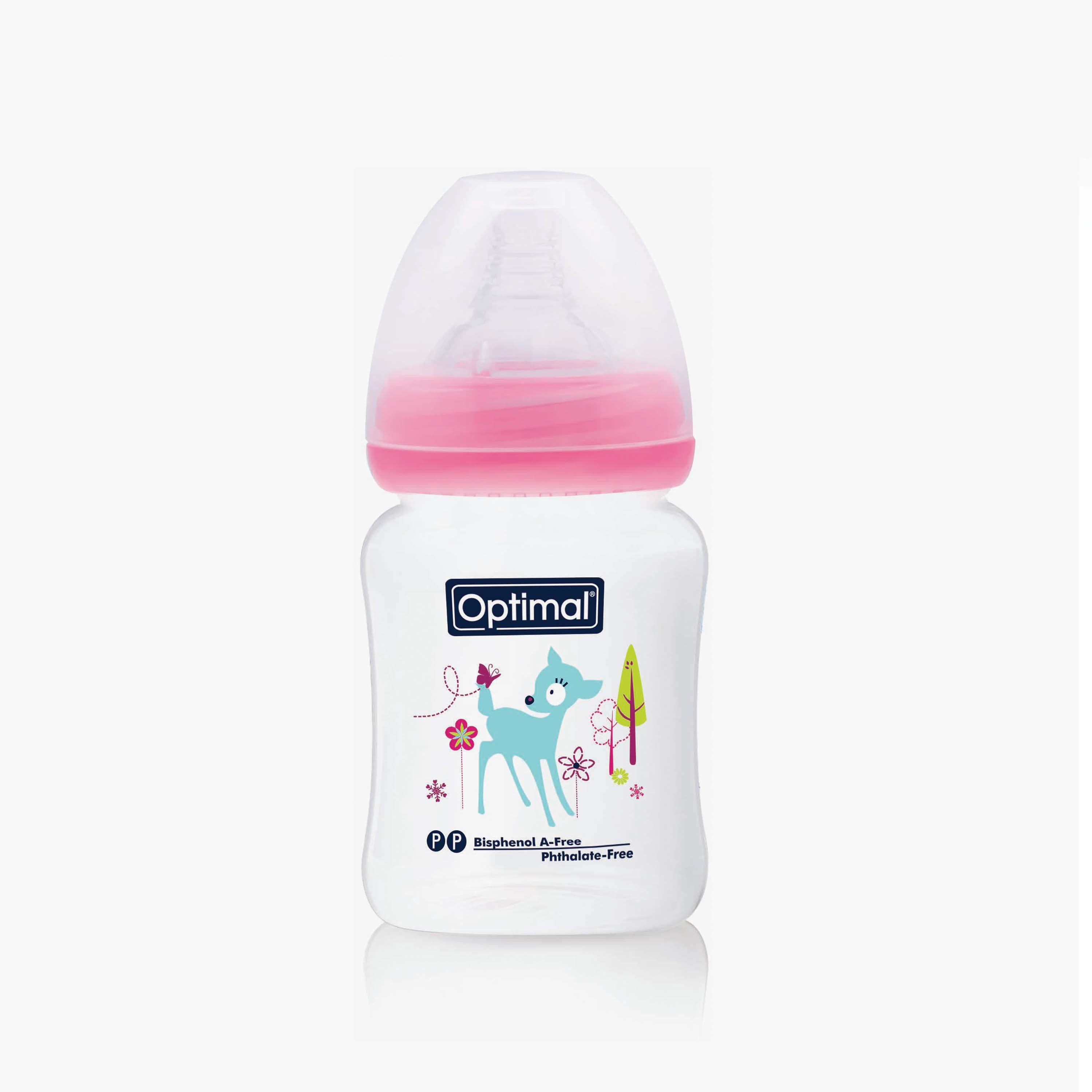 زجاجة رضاعة برقبة واسعة من أوبتيمال, 180 مل-baby-feeding-feedingbottles-bottlesandteats-image-1