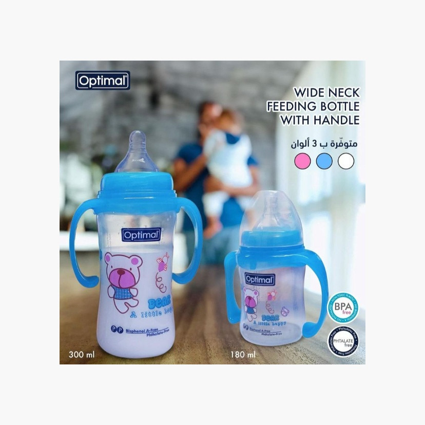 Optimal Wide Neck Feeding Bottle, 180 ml-baby-feeding-feedingbottles-bottlesandteats-image-3