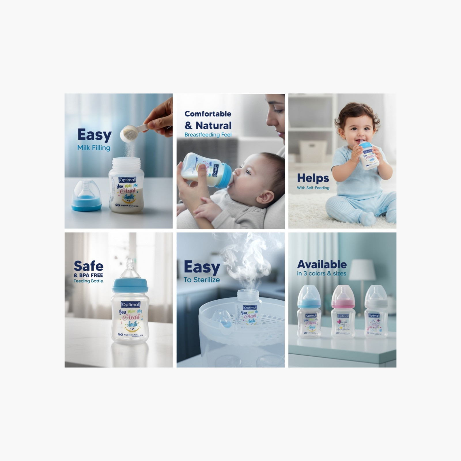 Optimal Wide Neck Feeding Bottle, 180 ml-baby-feeding-feedingbottles-bottlesandteats-image-4
