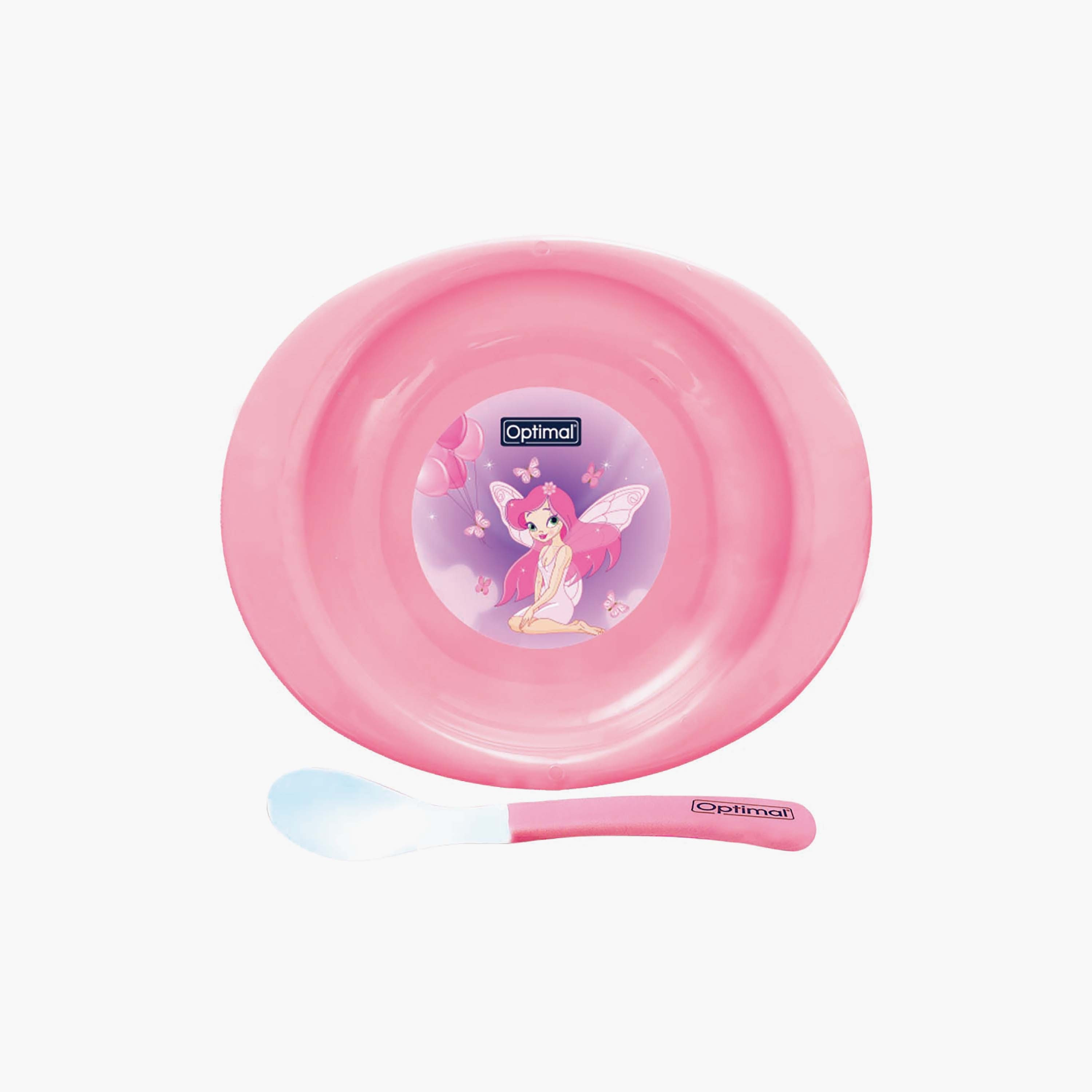 Optimal Feeding Plate with Silicone Spoon, 4+ Months-baby-feeding-mealtimeessentials-image-2