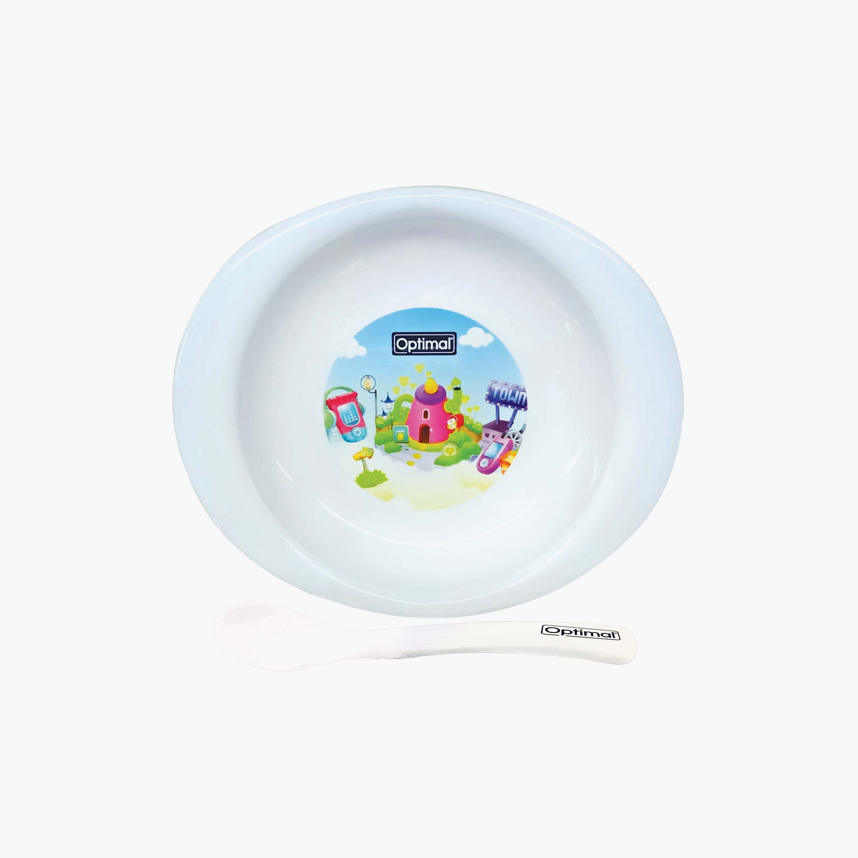 Optimal Feeding Plate with Silicone Spoon, 4+ Months-baby-feeding-mealtimeessentials-image-3