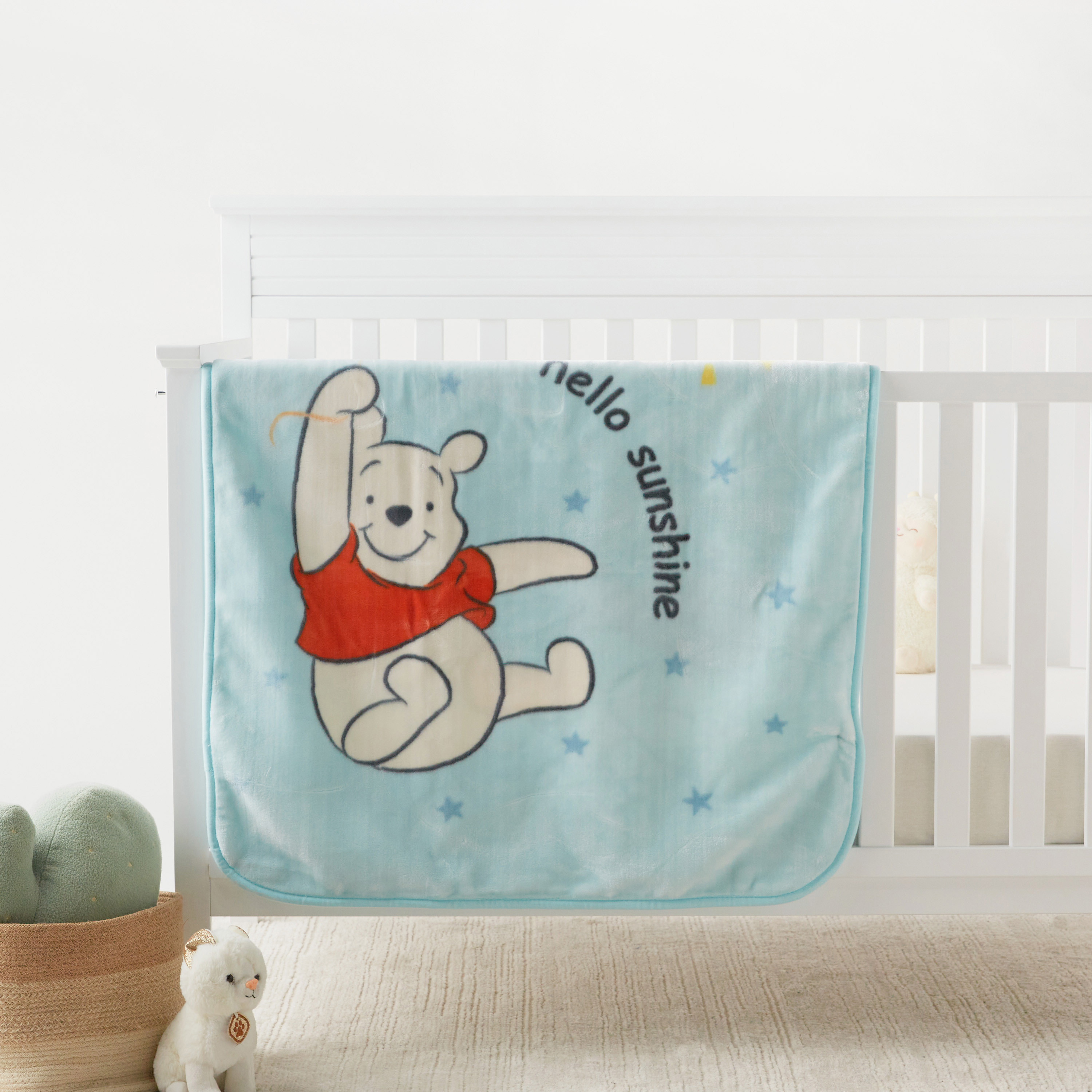 Disney Winnie-the-Pooh Print Raschel Blanket - 80x110 cm-baby-nursery-blanketsandswaddles-blanketsandquilts-image-1