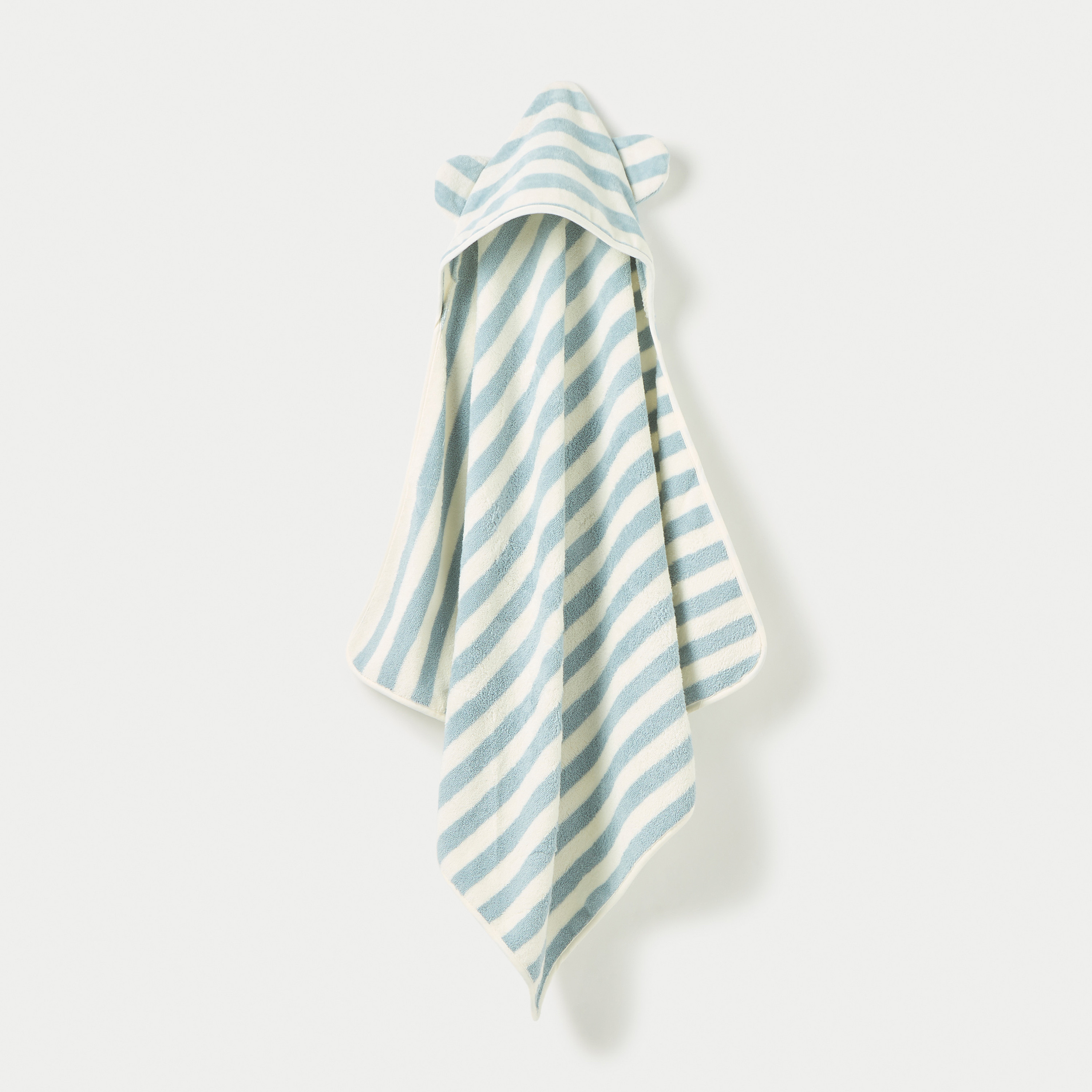 Juniors Striped Hooded Towel - 75x75 cm-baby-bathandcare-towels-image-1