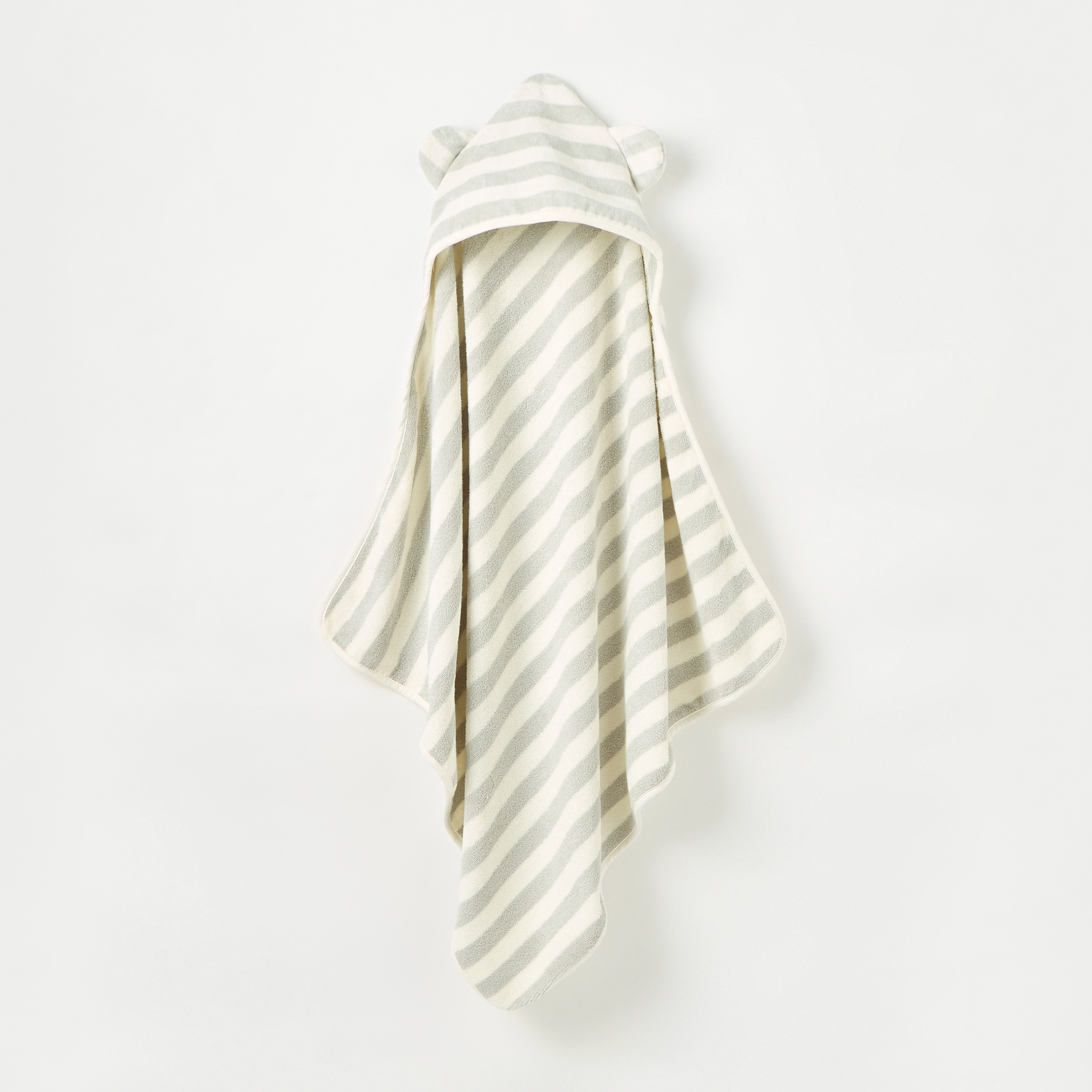Juniors Striped Hooded Towel - 75x75 cm-baby-bathandcare-towels-image-1