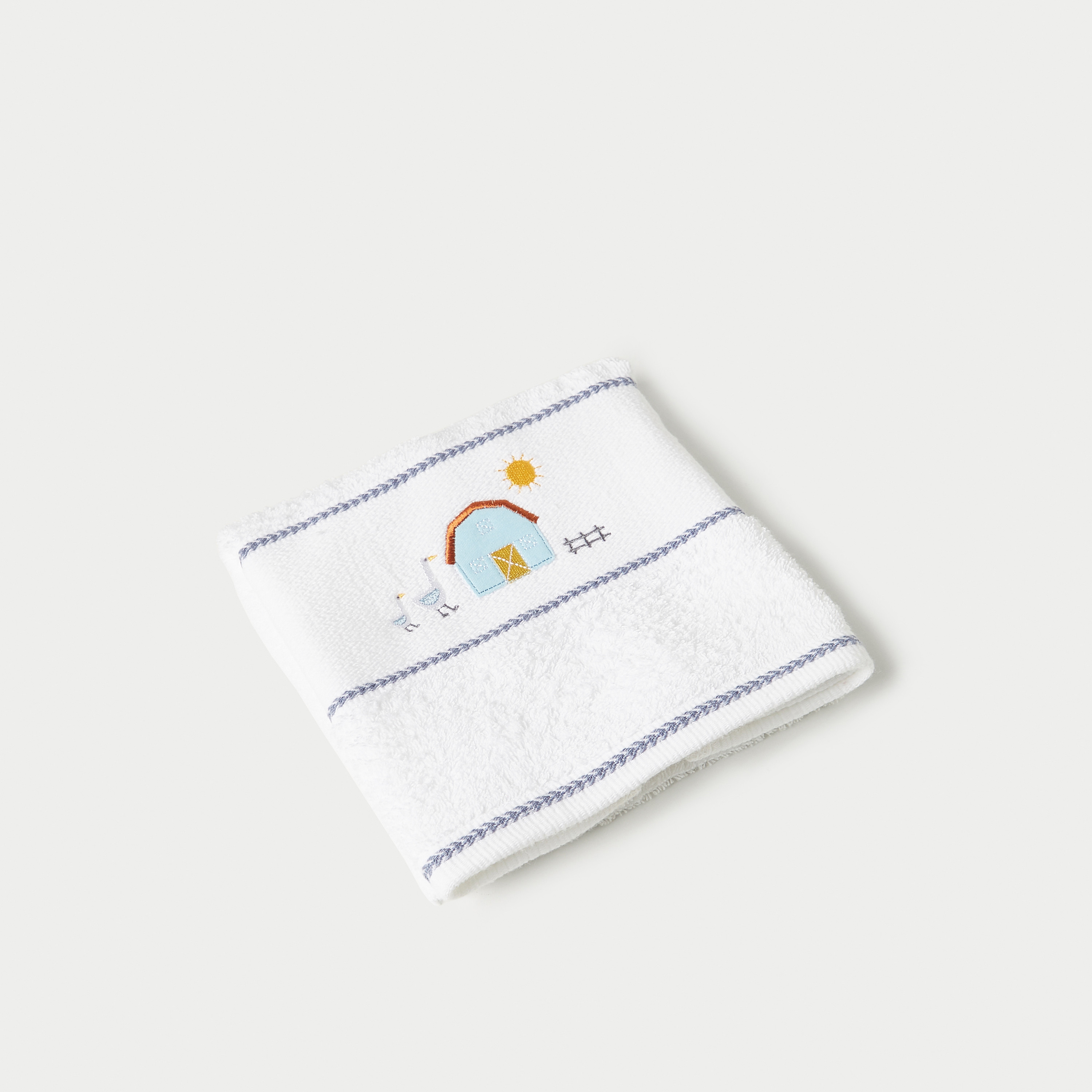 Juniors Duck House Embroidered Towel - 38x76 cm-baby-bathandcare-towels-image-1