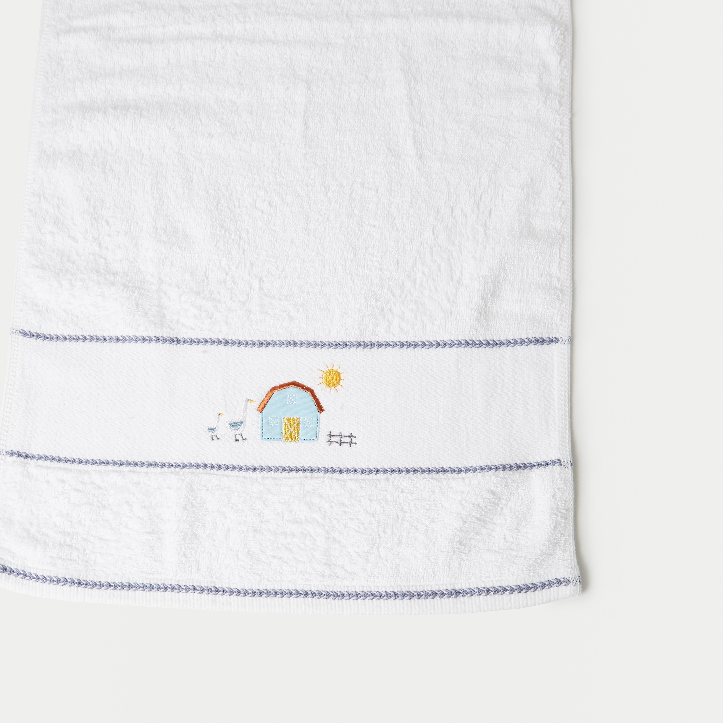 Juniors Duck House Embroidered Towel - 38x76 cm-baby-bathandcare-towels-image-2