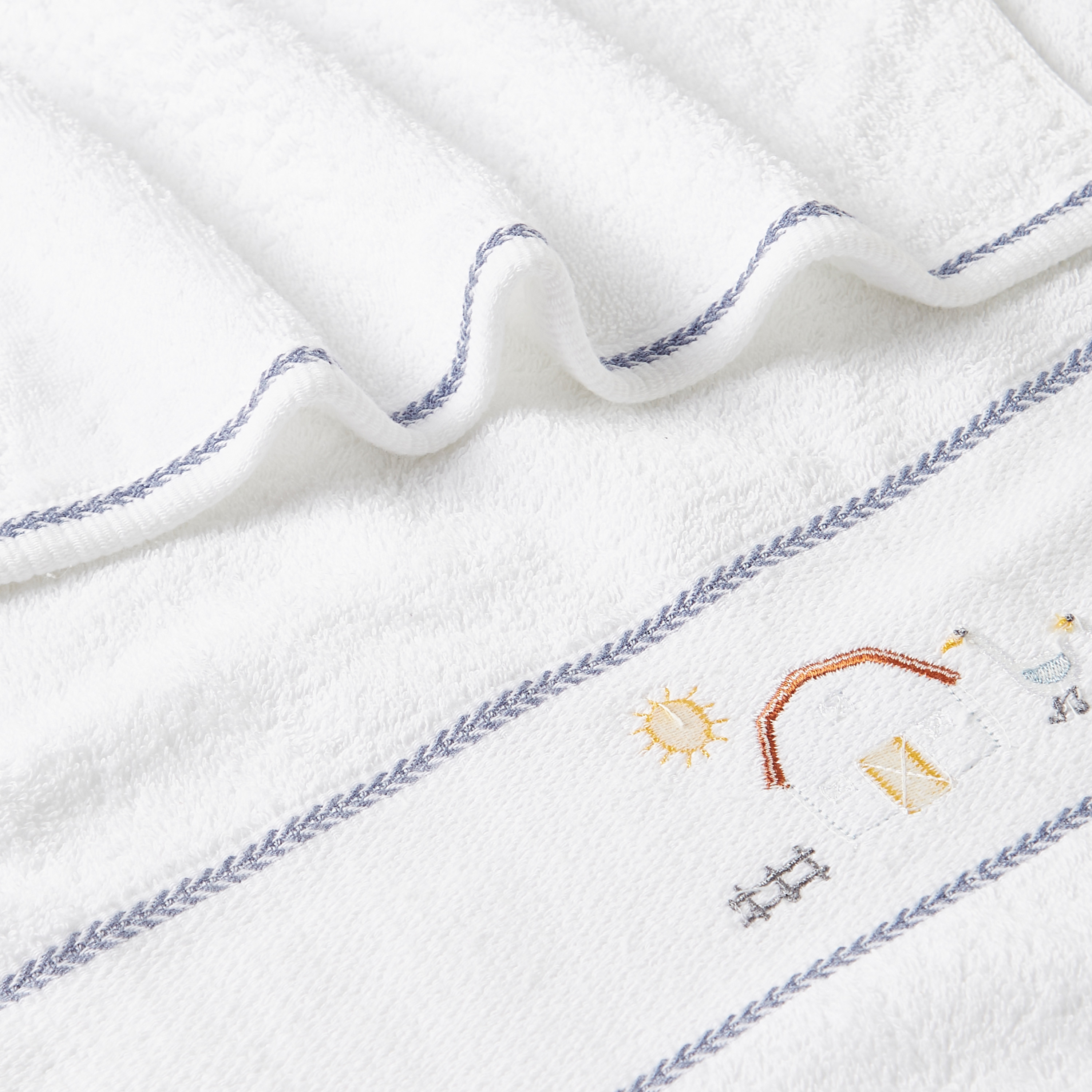 Juniors Duck House Embroidered Towel - 38x76 cm-baby-bathandcare-towels-image-4