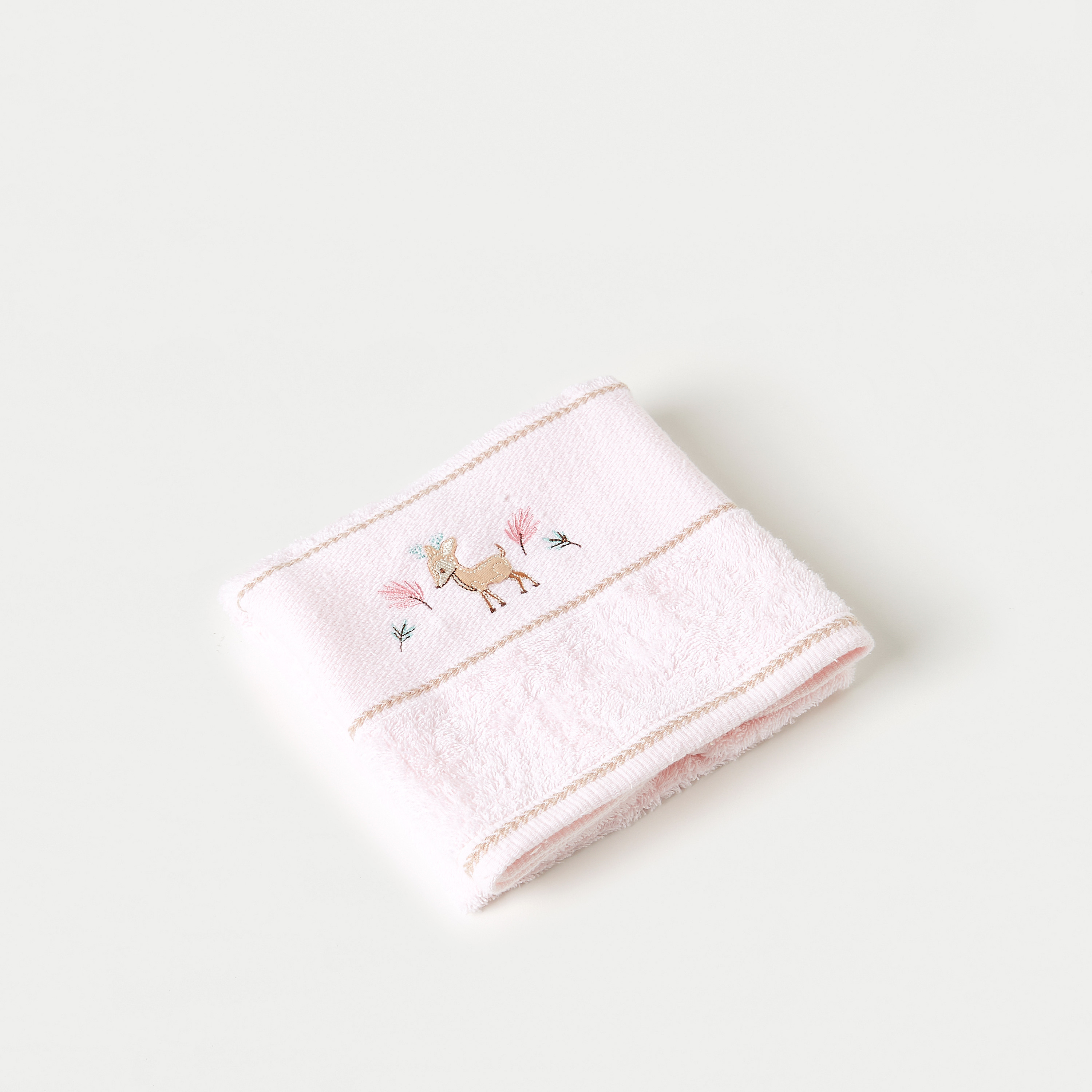 Juniors Deer Embroidered Towel  - 38x76 cm-baby-bathandcare-towels-image-1