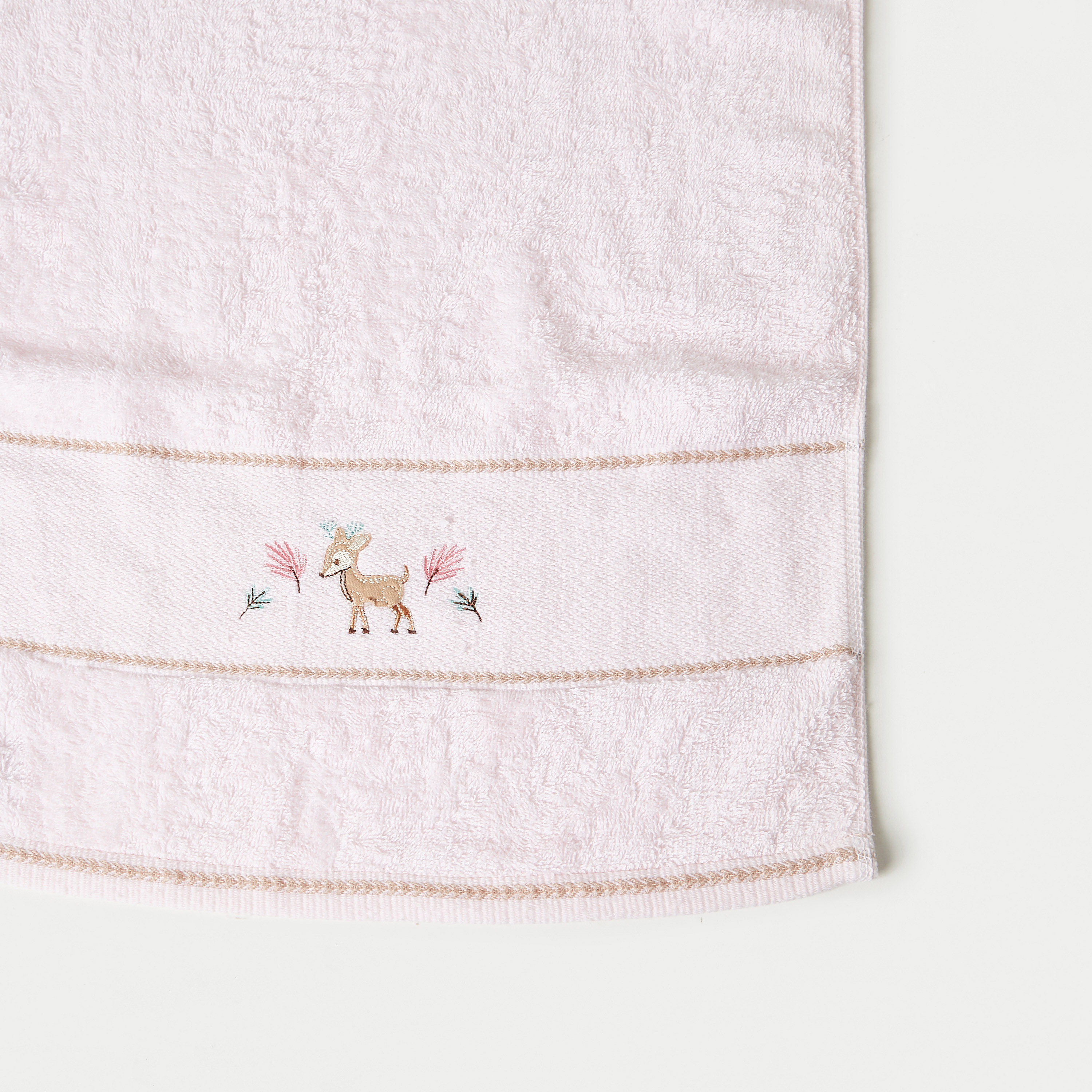 Juniors Deer Embroidered Towel  - 38x76 cm-baby-bathandcare-towels-image-2
