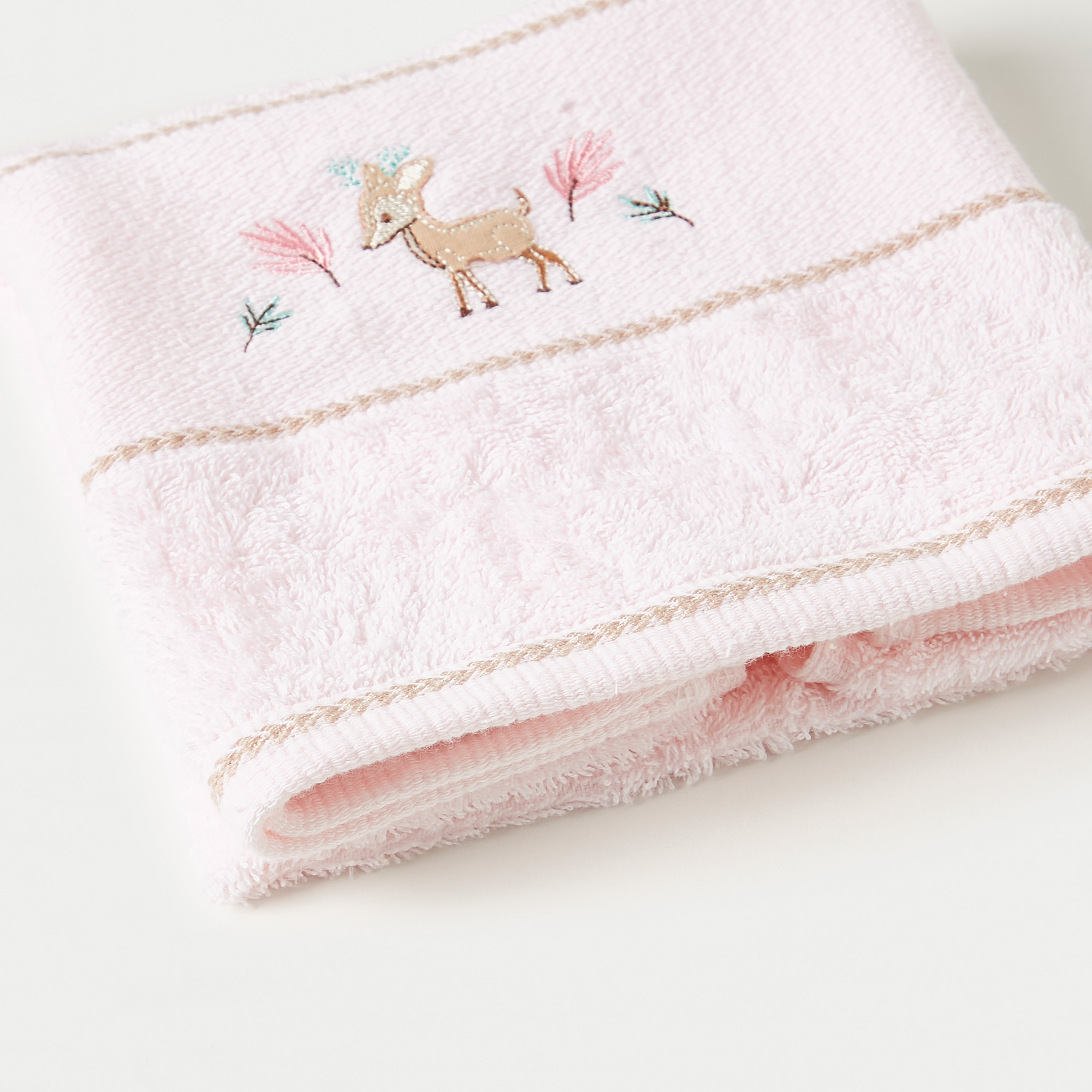 Juniors Deer Embroidered Towel  - 38x76 cm-baby-bathandcare-towels-image-3