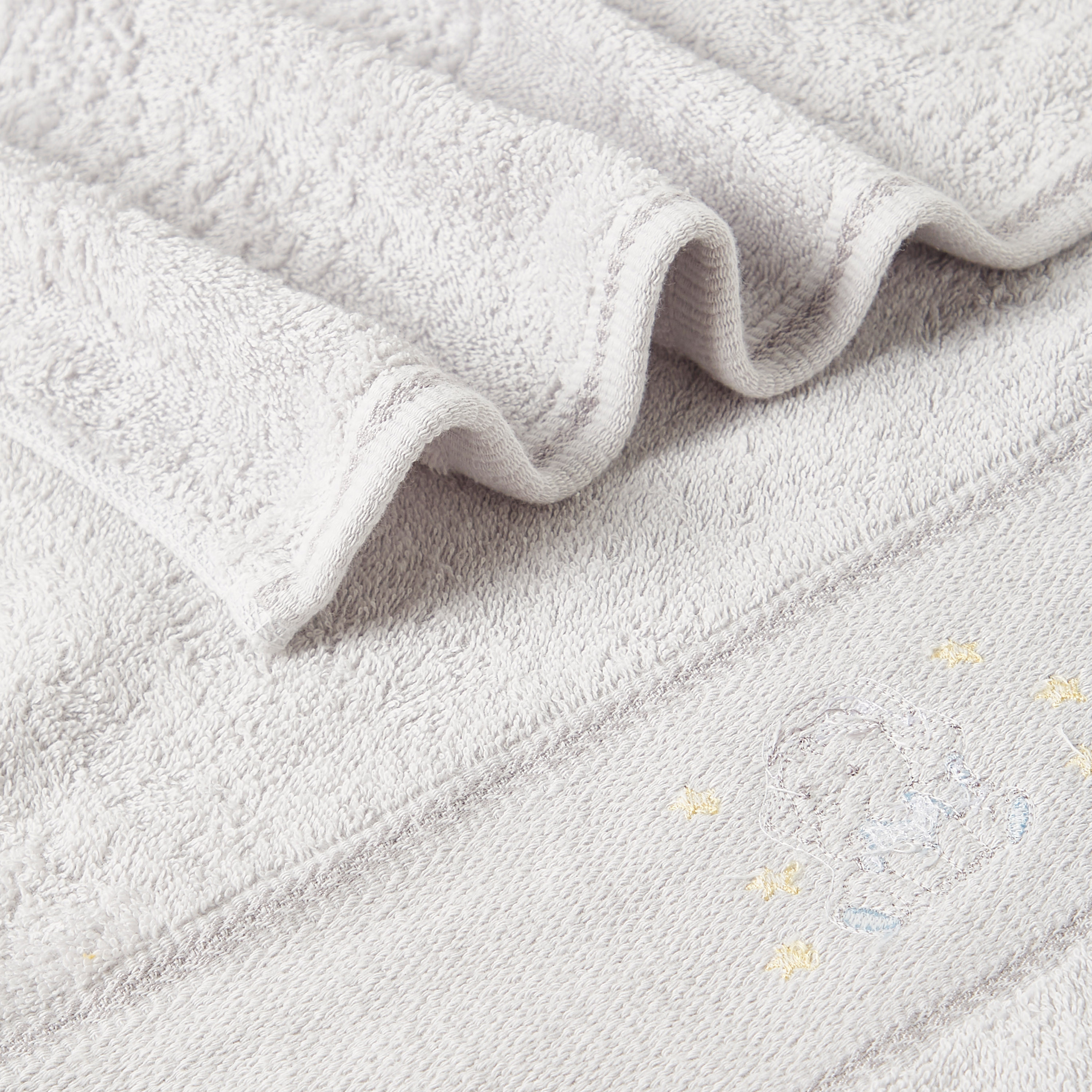Juniors Elephant Embroidered Towel  - 38x76 cm-baby-bathandcare-towels-image-4