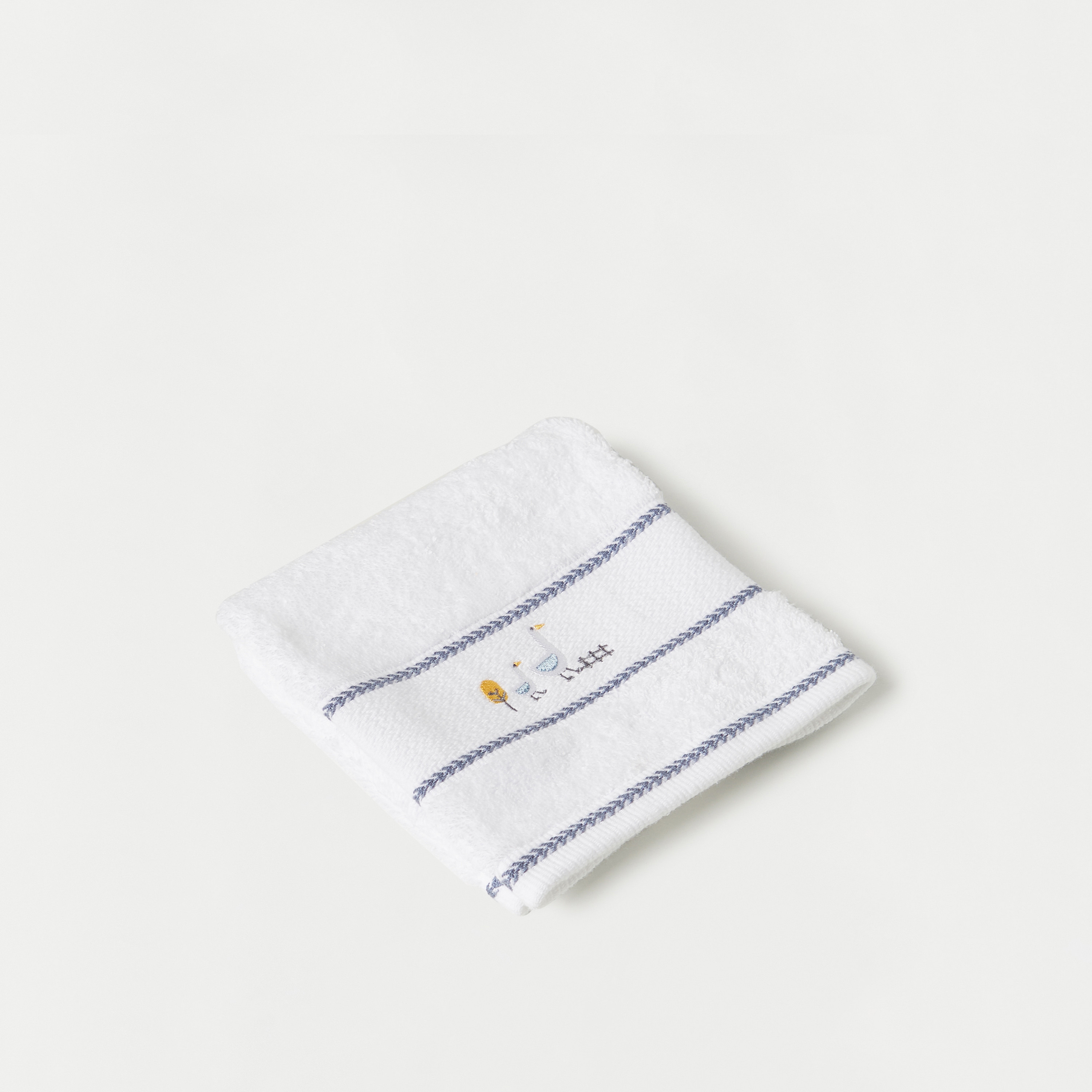 Juniors Duck Embroidered Towel - 30x30 cm-baby-bathandcare-towels-image-1