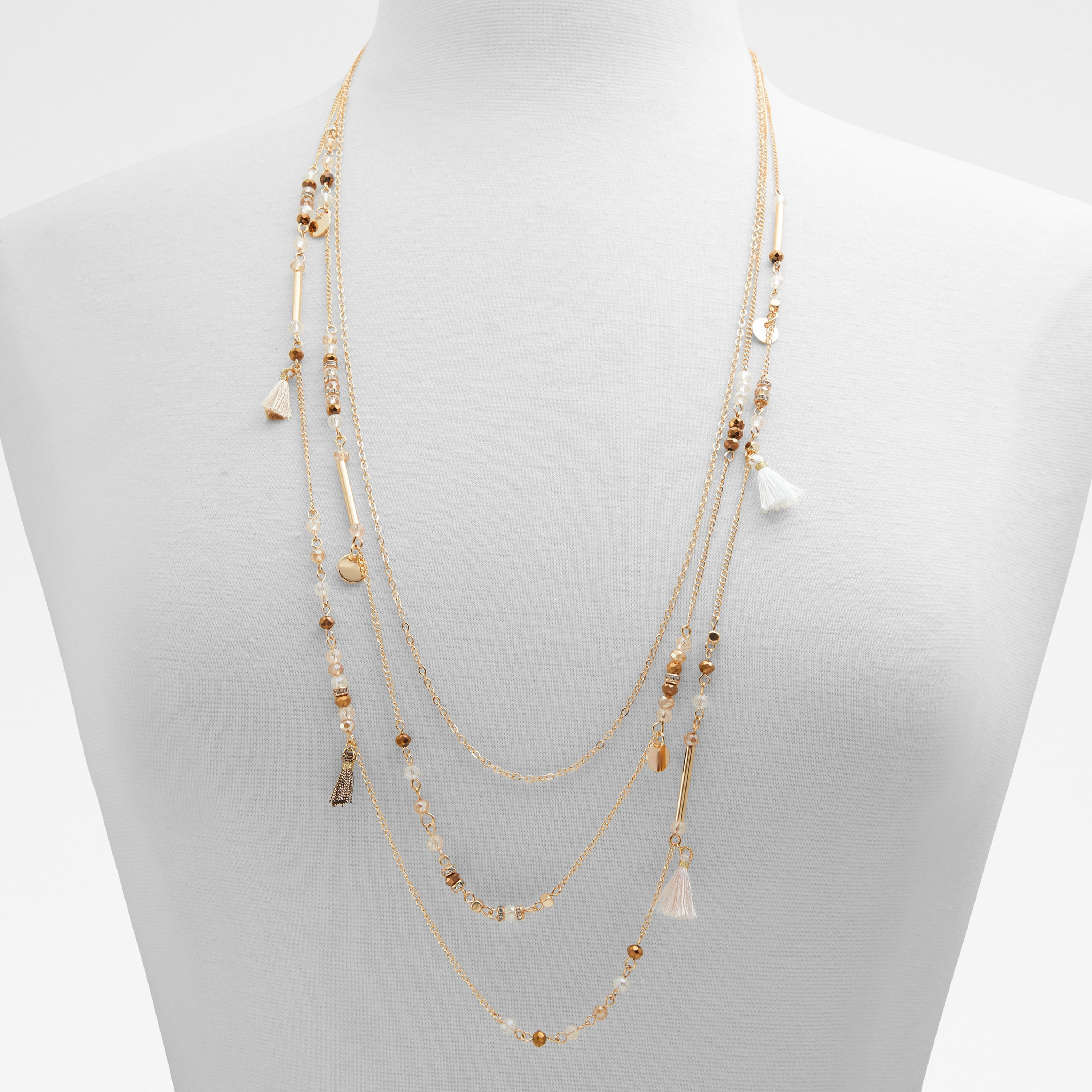 Aldo Craegan Women's Layered Necklace with Tassels Detail-women-watchesandjewellery-jewellery-necklacesandpendants-image-2